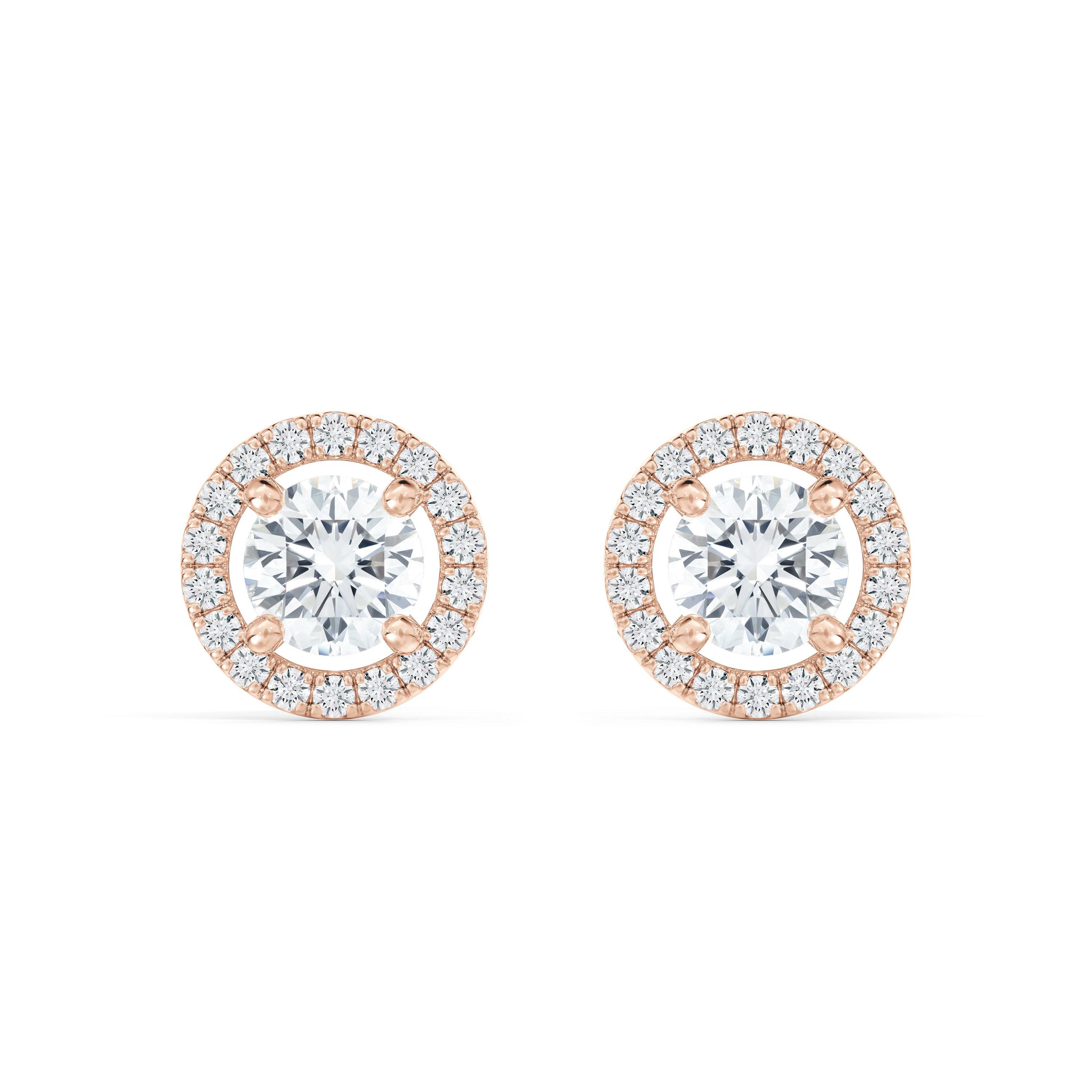 Debeers Aura Round Brilliant Diamond Studs In Gold