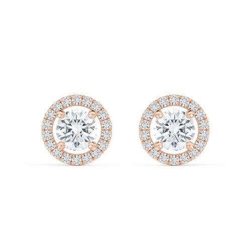 Aura round brilliant diamond studs