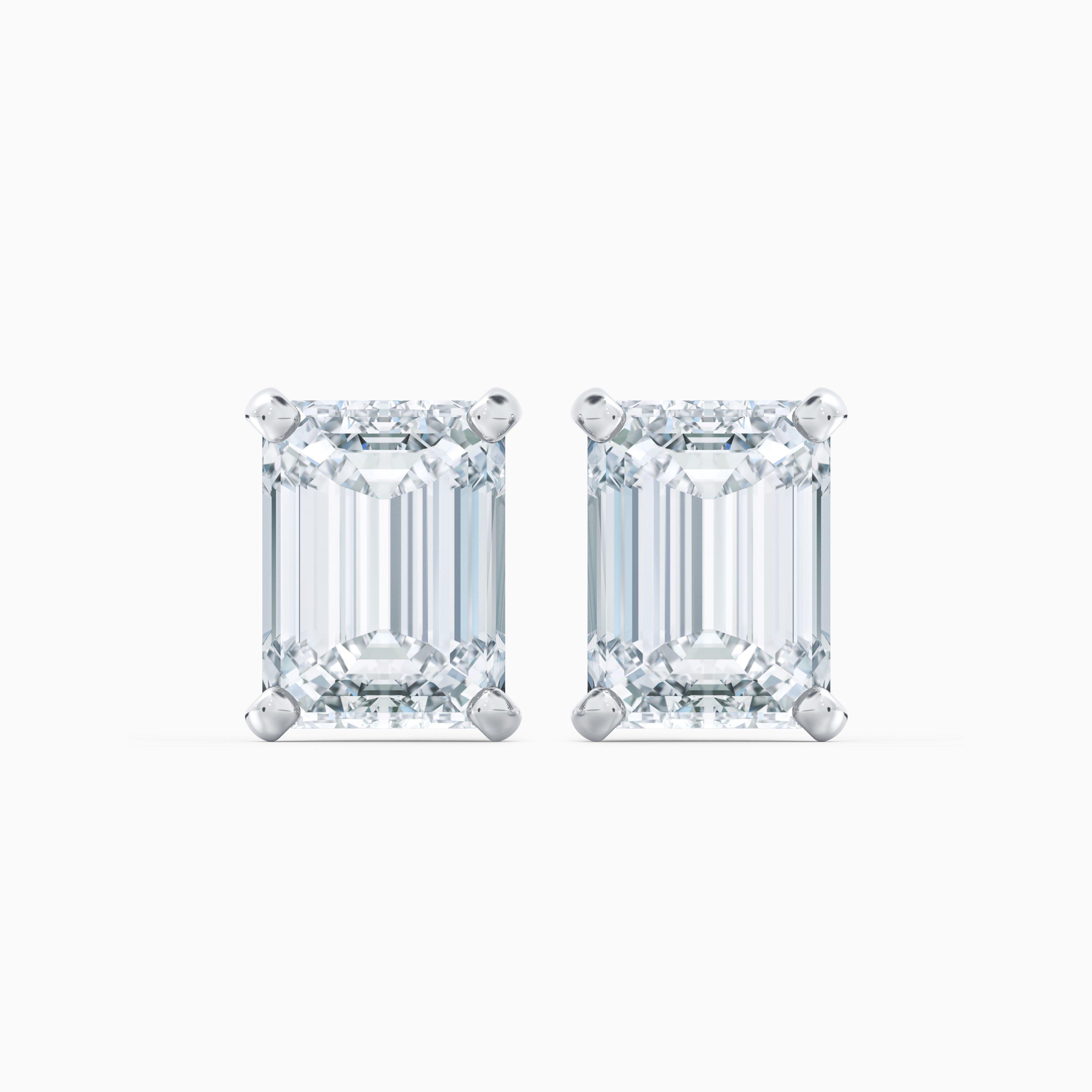 DB Classic Emerald-Cut Diamond Studs