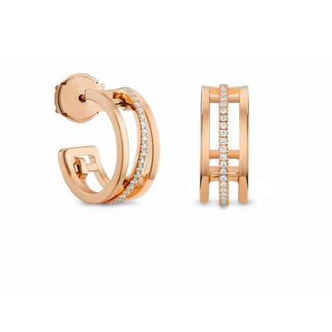 Horizon hoop earrings in rose gold