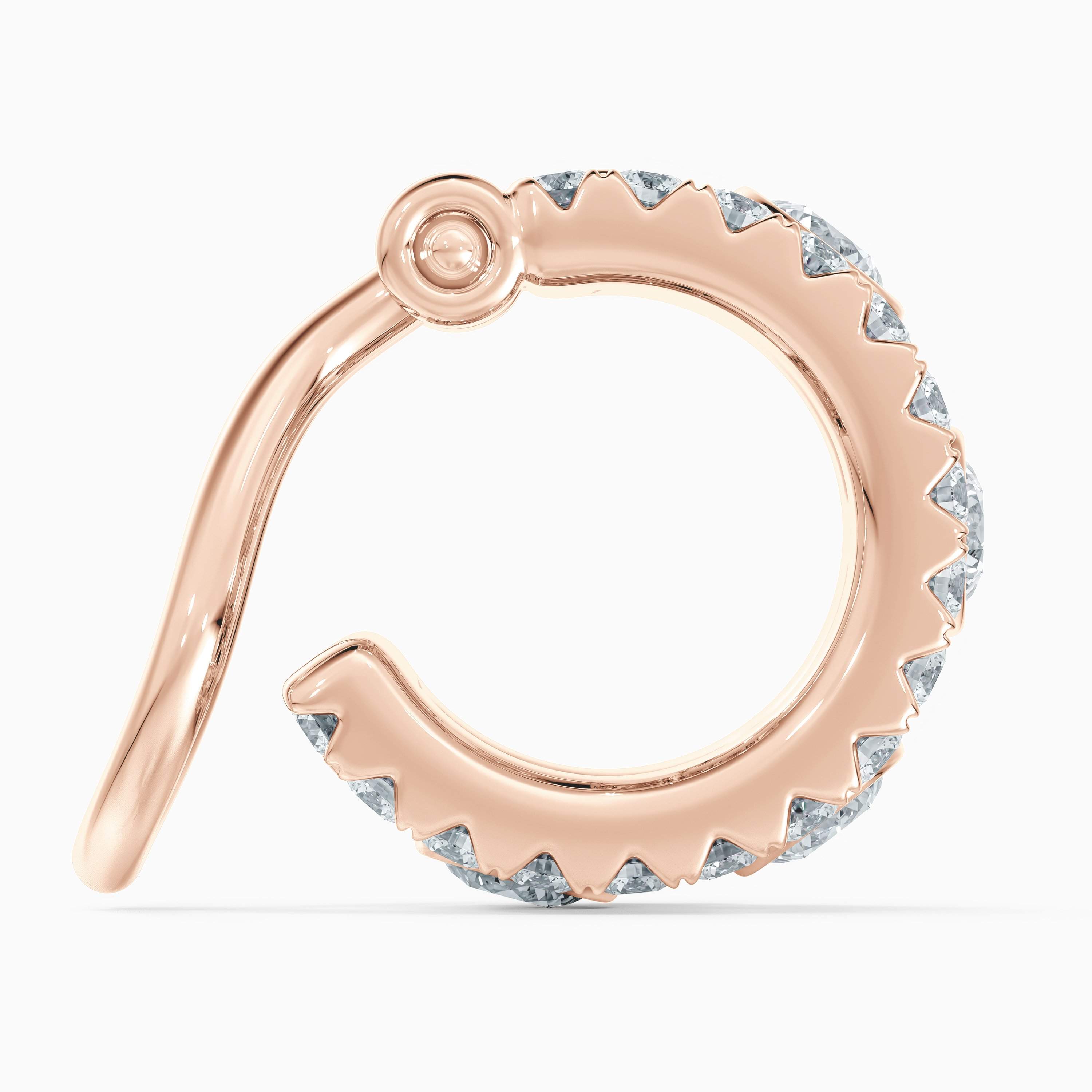 Dewdrop ear cuff in rose gold Dewdrop ear cuff in rose gold, image 4
