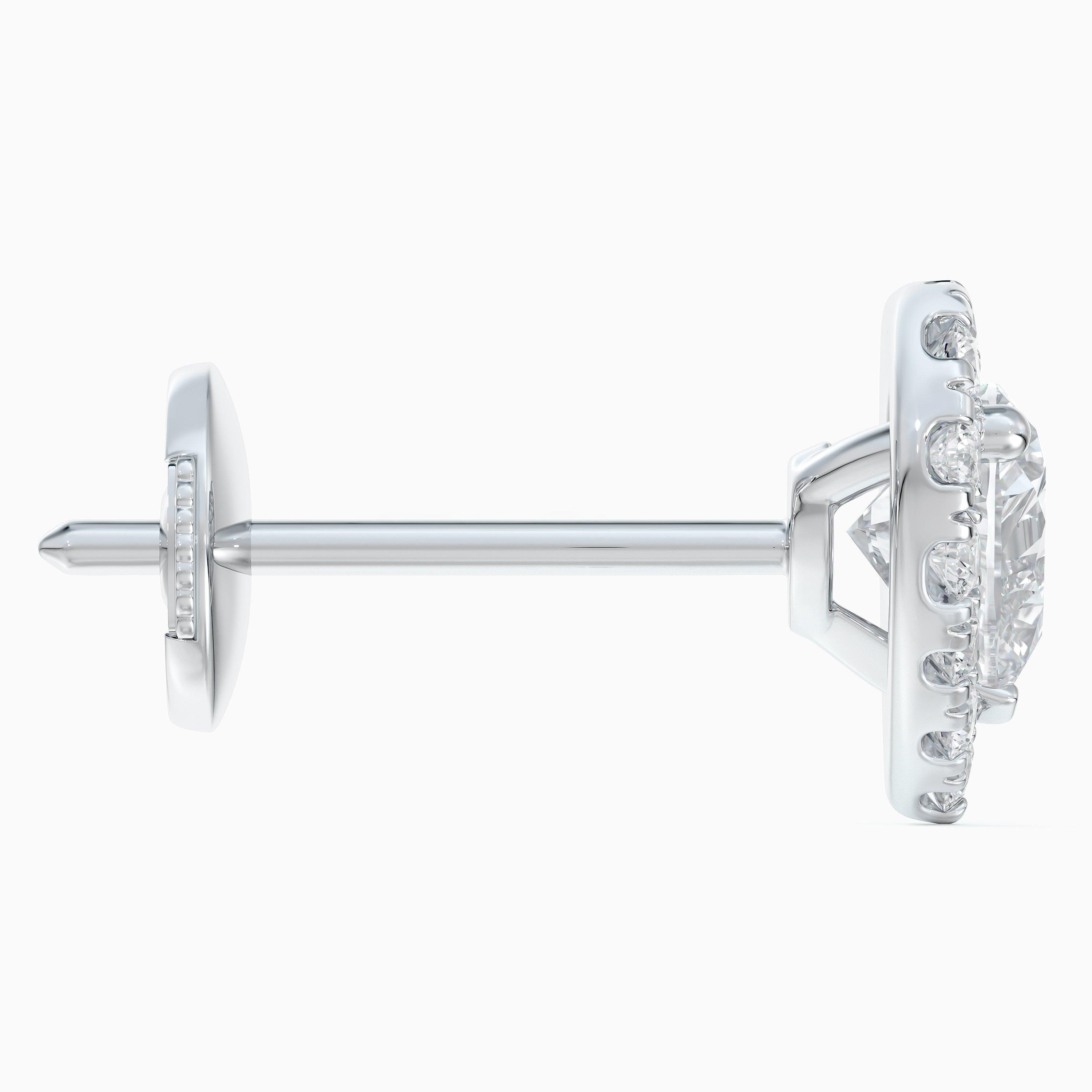 Aura heart-shaped diamond earrings in white gold, image 4