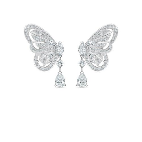 Portraits of Nature butterfly earrings in white gold