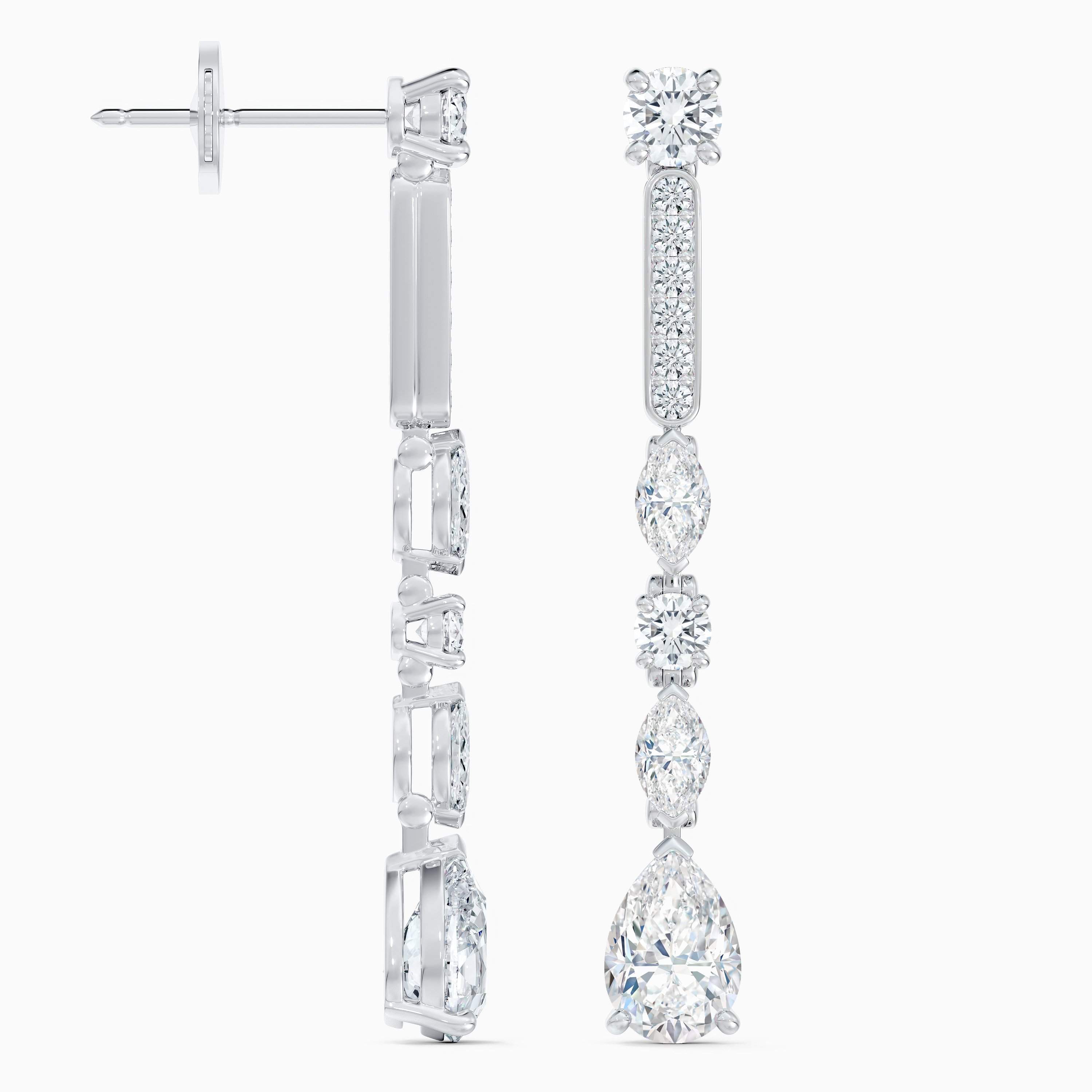 Snow Dance Short Earrings in white gold Snow Dance Short Earrings in white gold, image 4