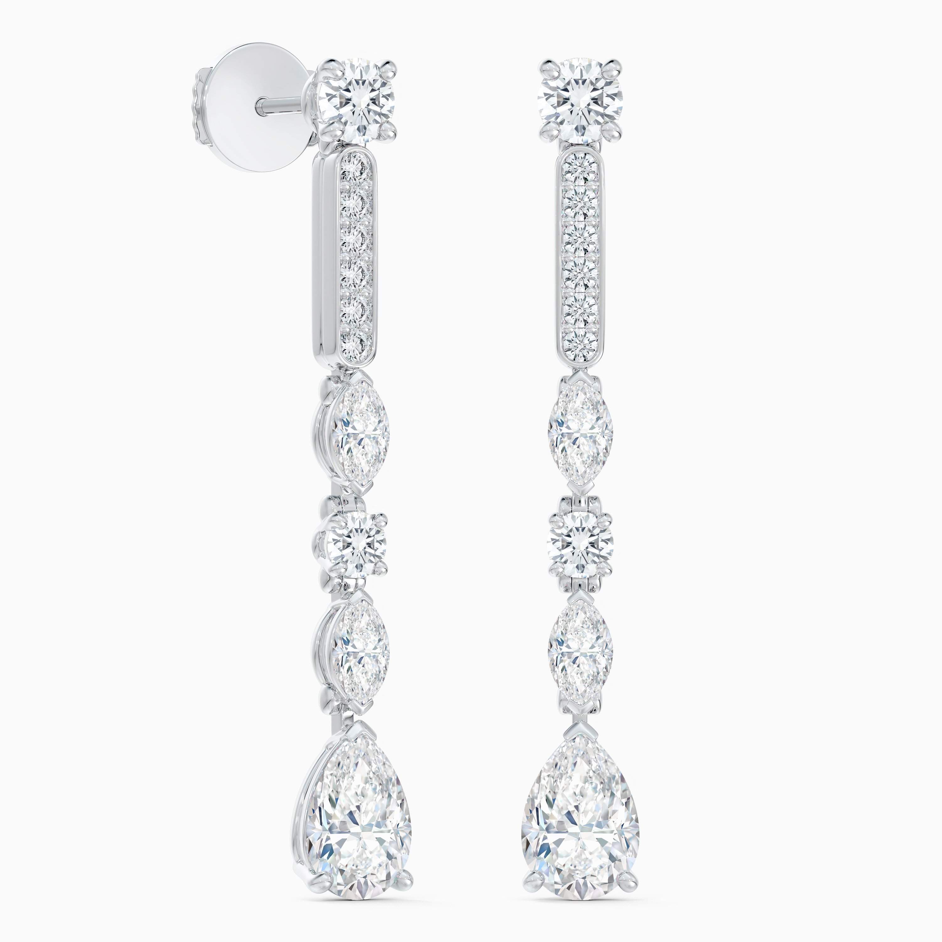 Snow Dance Short Earrings in white gold Snow Dance Short Earrings in white gold, image 5