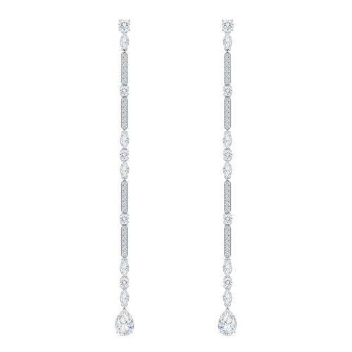 Diamond line drop deals earrings