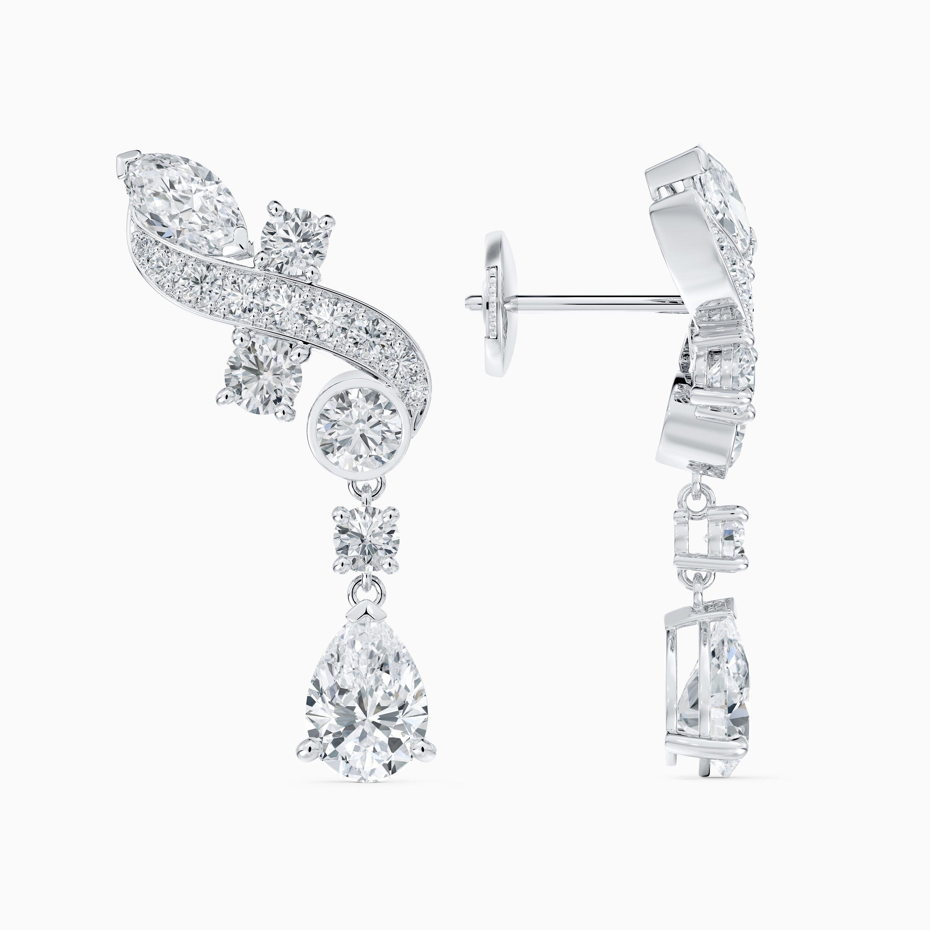 Adonis Rose climber earrings in white gold&nbsp;, image 5
