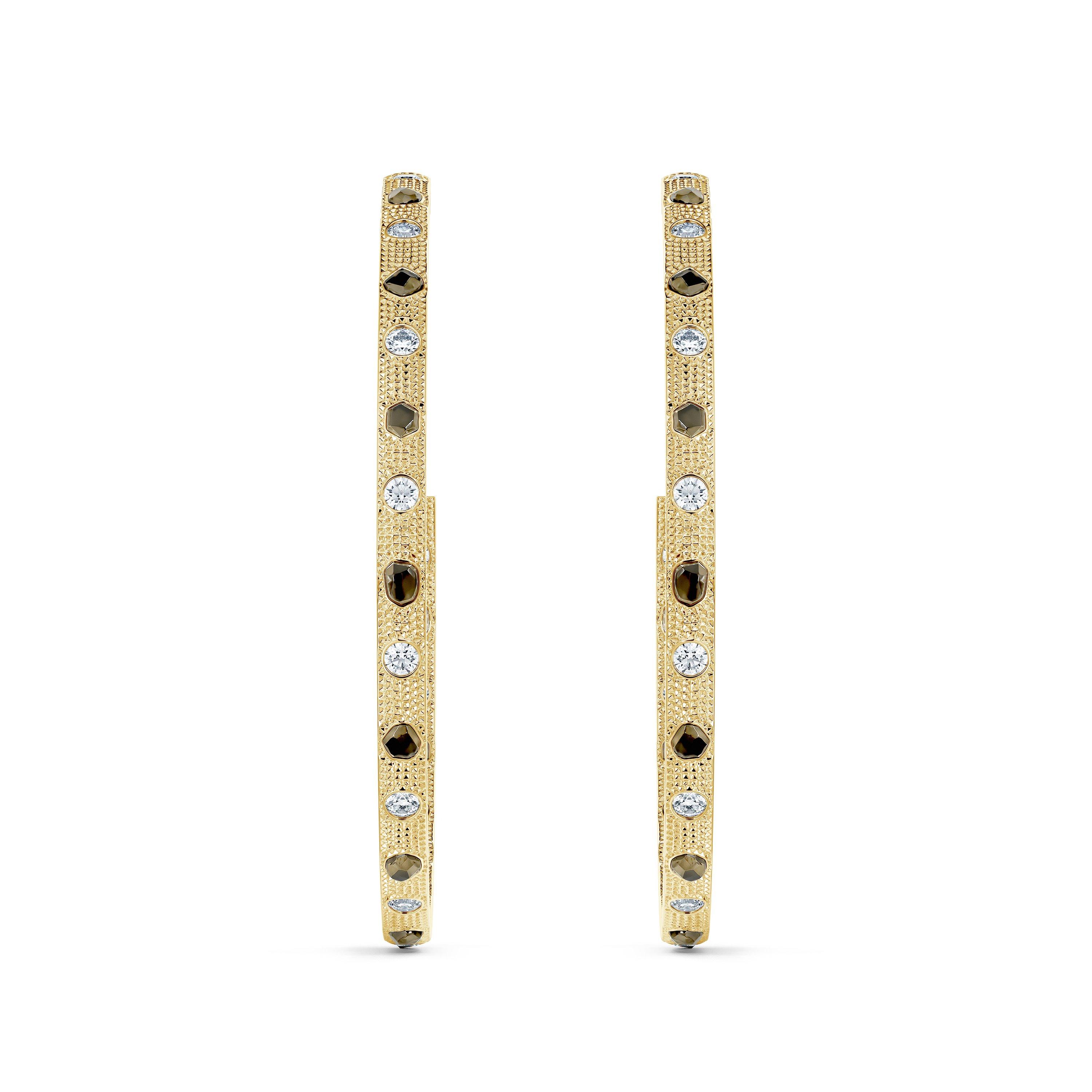 Talisman Hoop Earrings in Yellow Gold