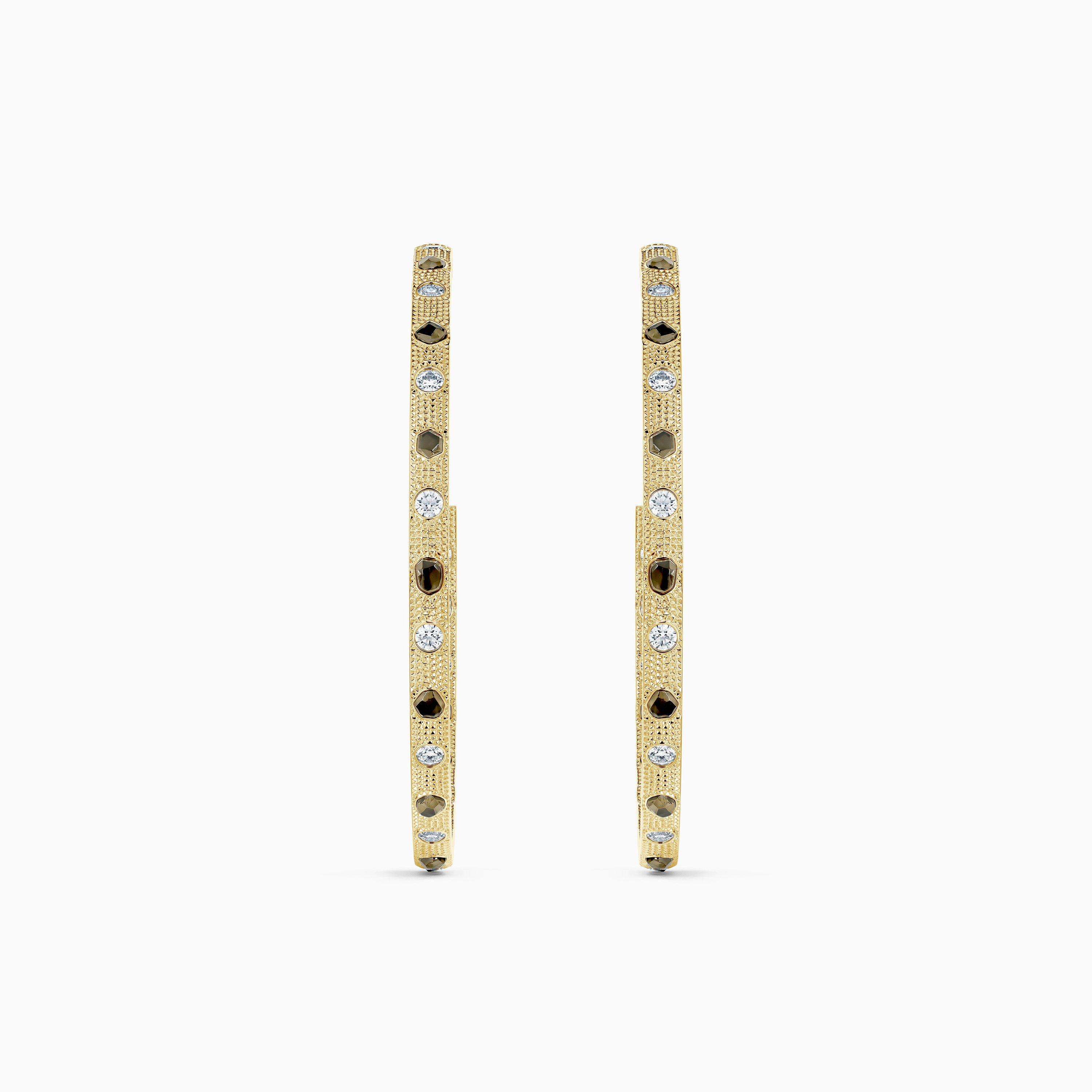 Talisman Hoop Earrings in Yellow Gold, image 1