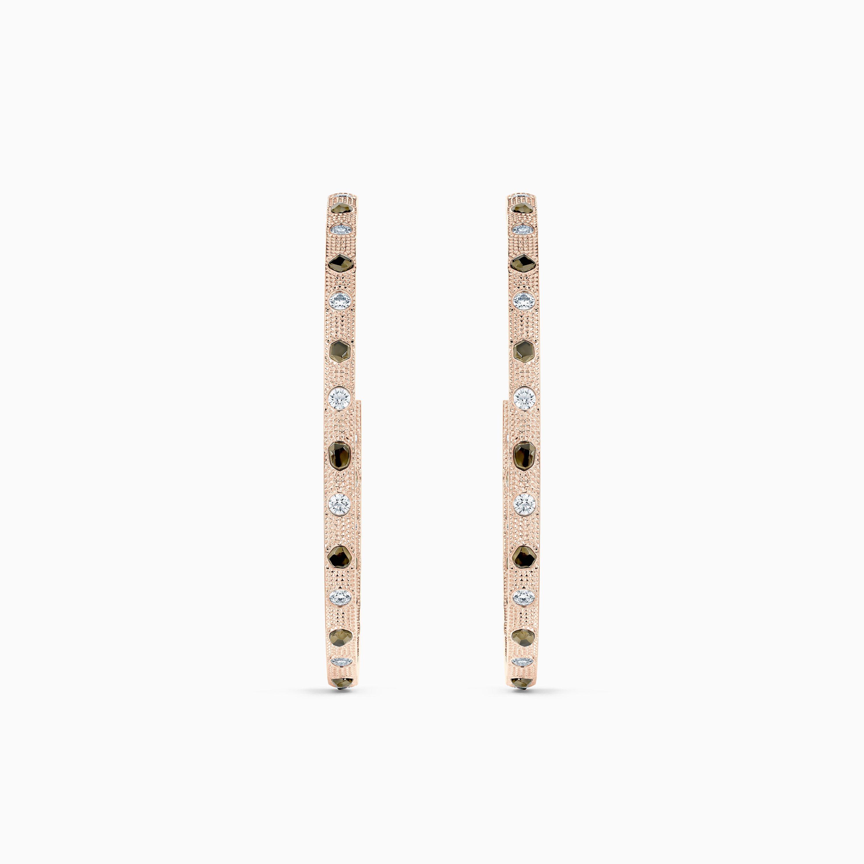 Talisman Hoop Earrings in Rose Gold, image 1