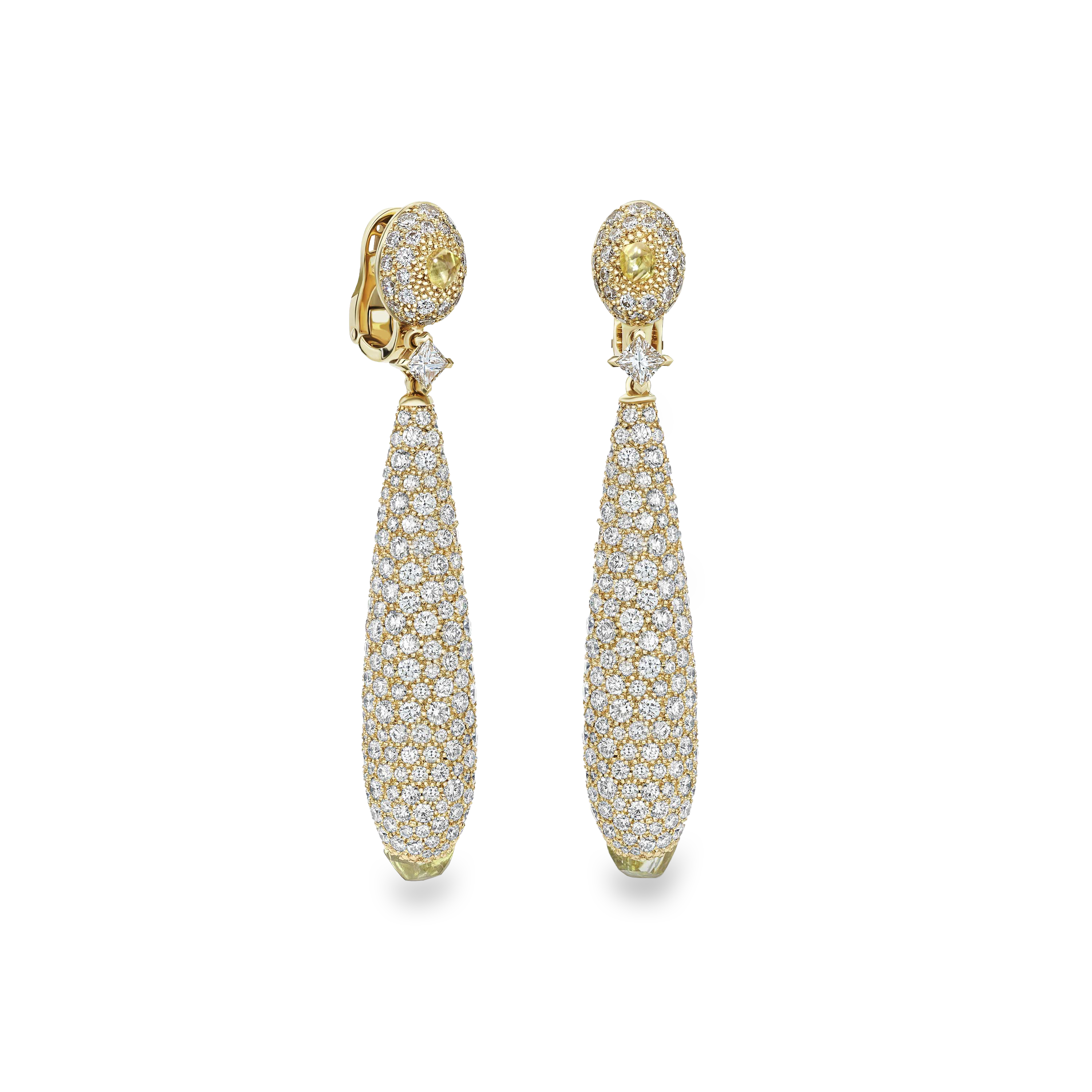 Talisman Cocktail Earrings in Yellow Gold, image 1
