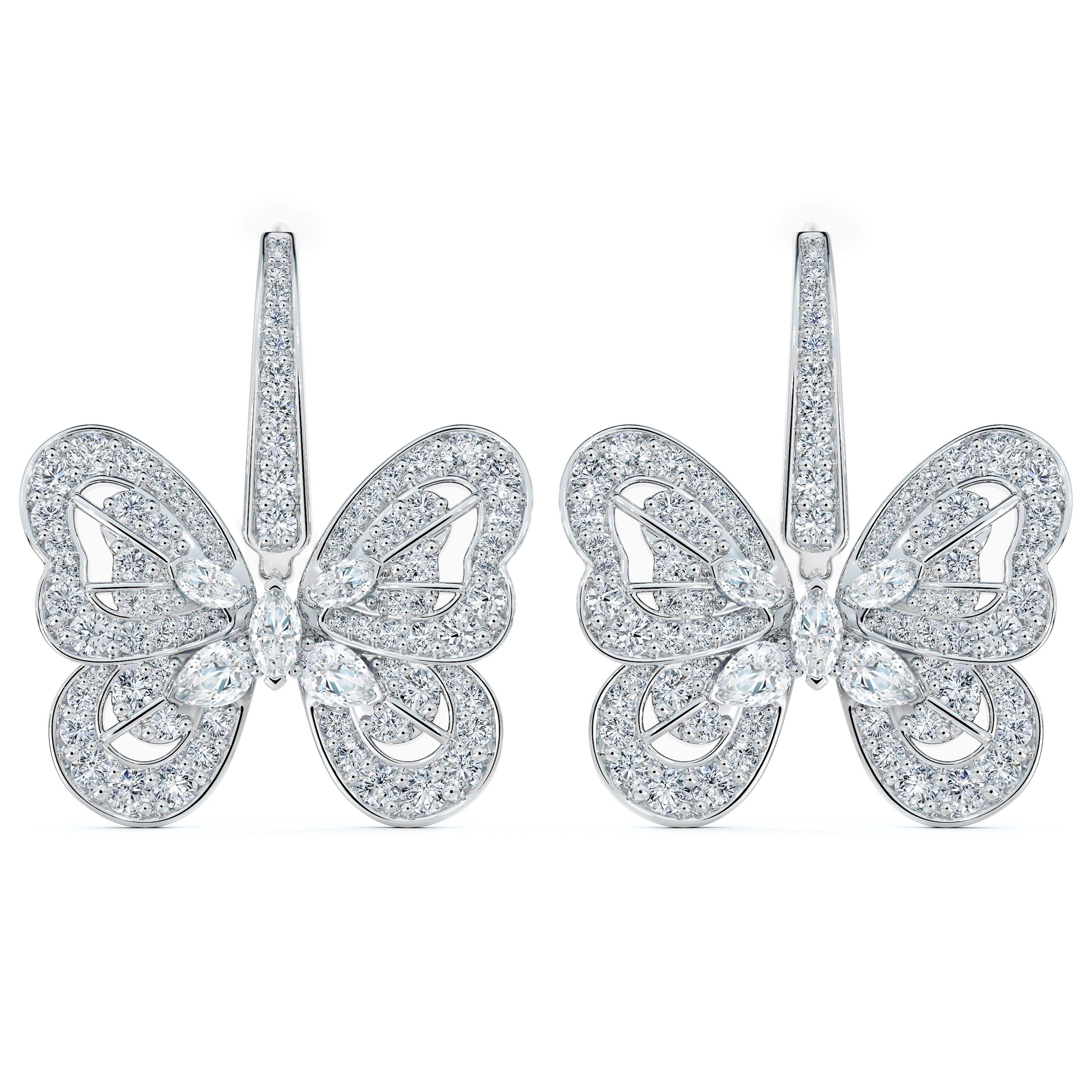Portraits of Nature butterfly 白金鉆石耳環, image 2