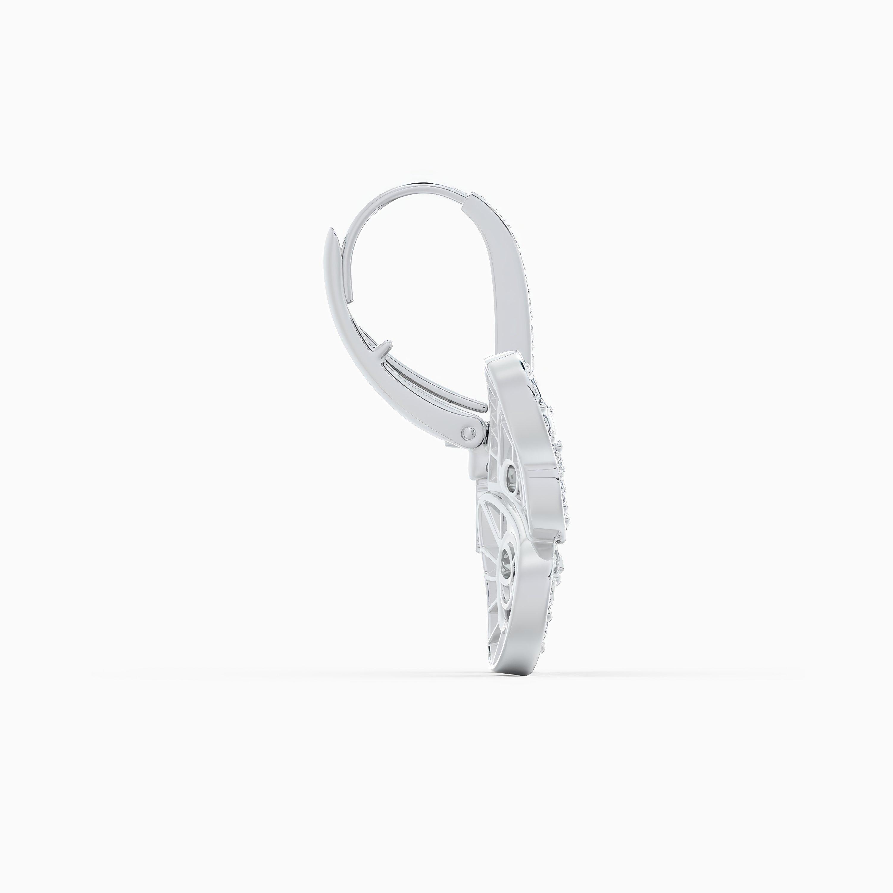 Boucles D&rsquo;Oreilles Portraits of Nature Butterfly en Or Blanc, image 4