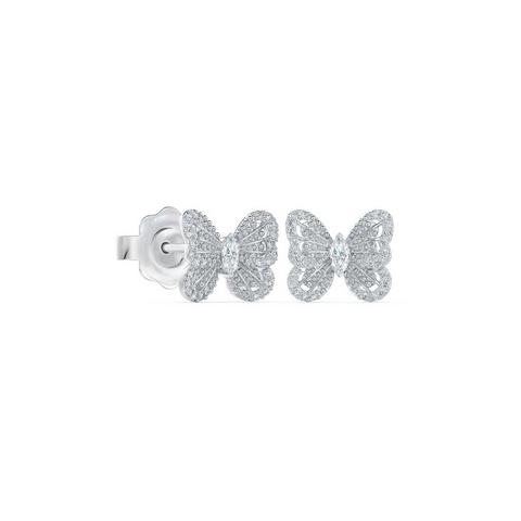Portraits of Nature butterfly studs in white gold