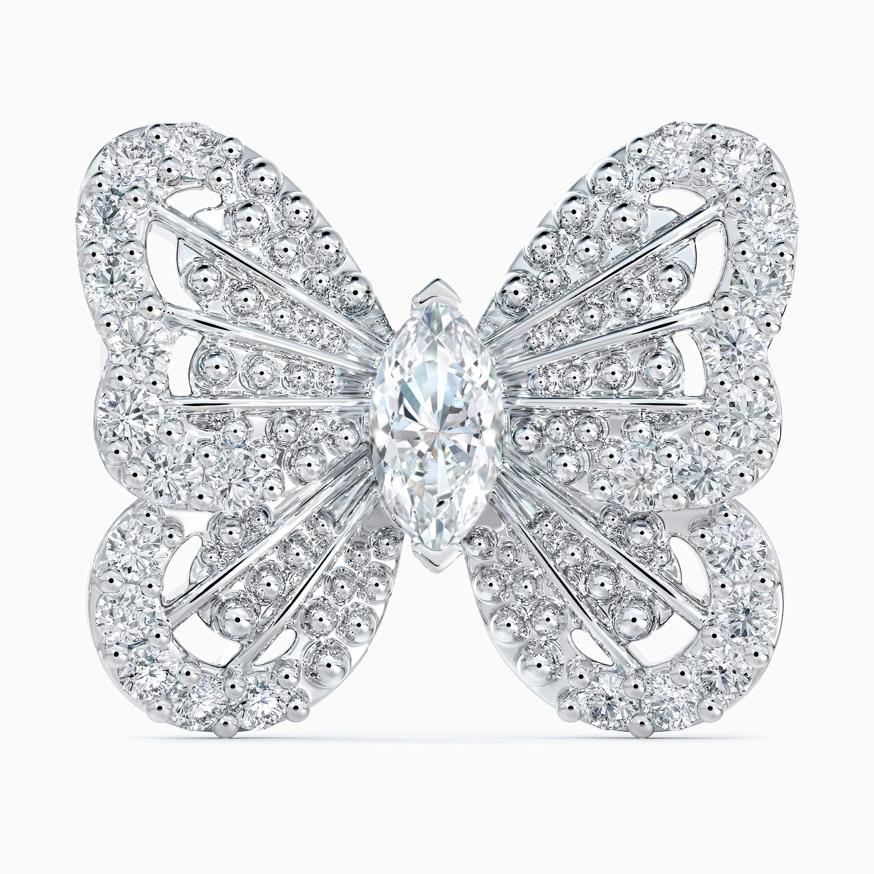 Portraits of Nature butterfly studs in white gold Portraits of Nature butterfly studs in white gold, image 2
