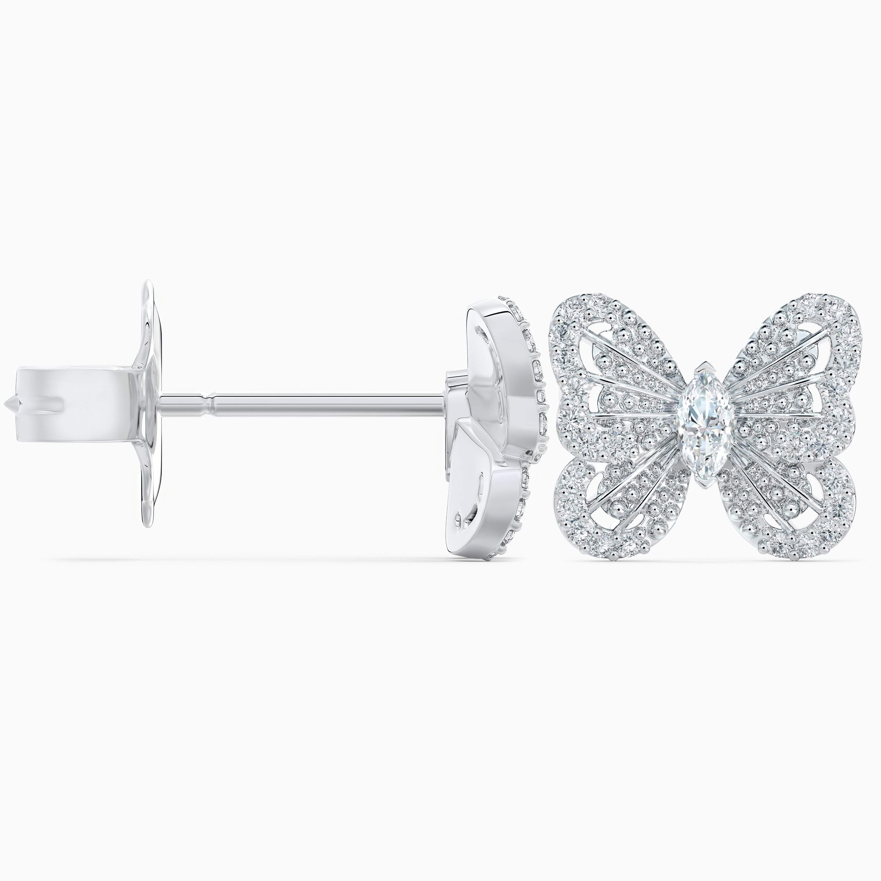 Portraits of Nature butterfly studs in white gold Portraits of Nature butterfly studs in white gold, image 5