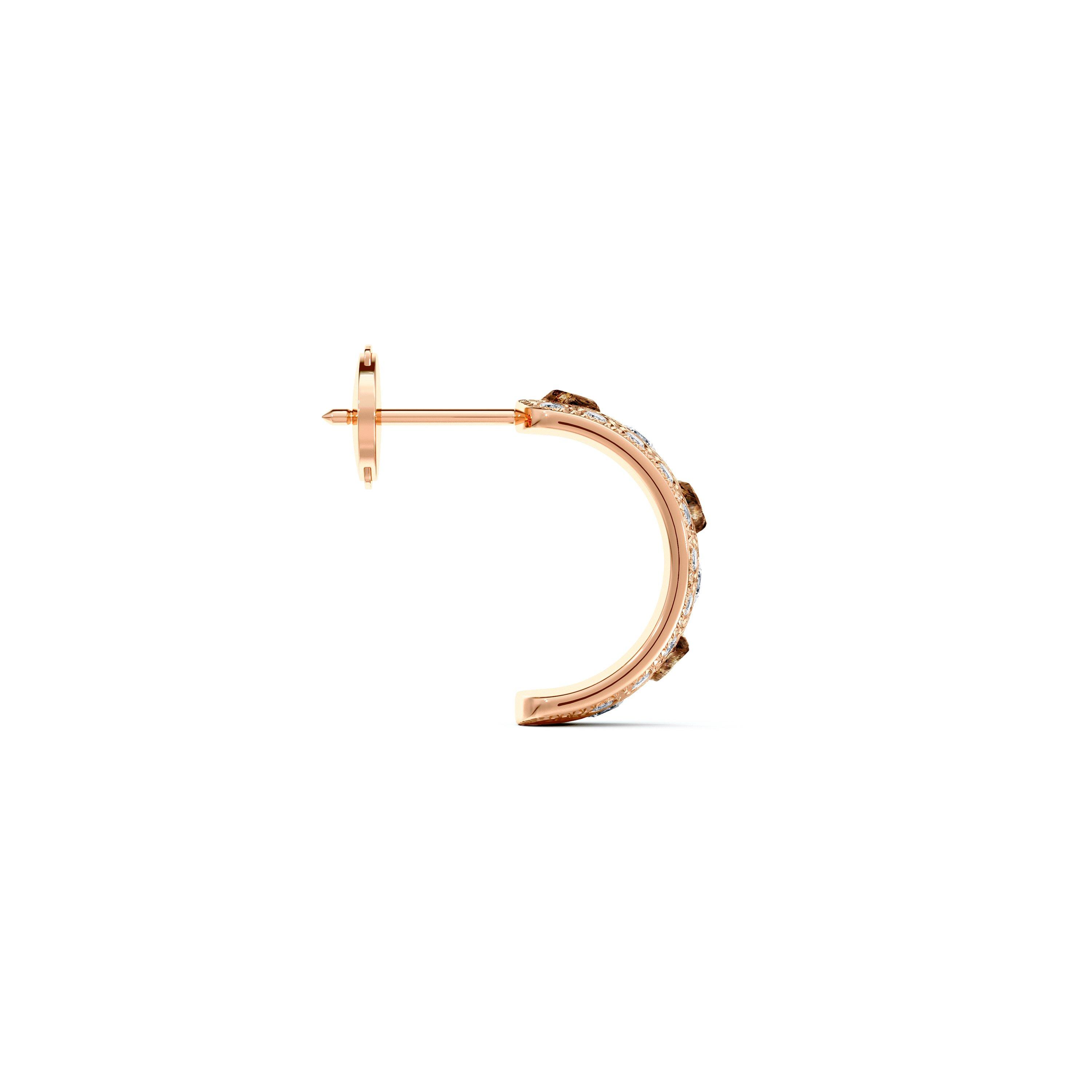 Talisman Small Hoop Earrings in Rose Gold De Beers DE