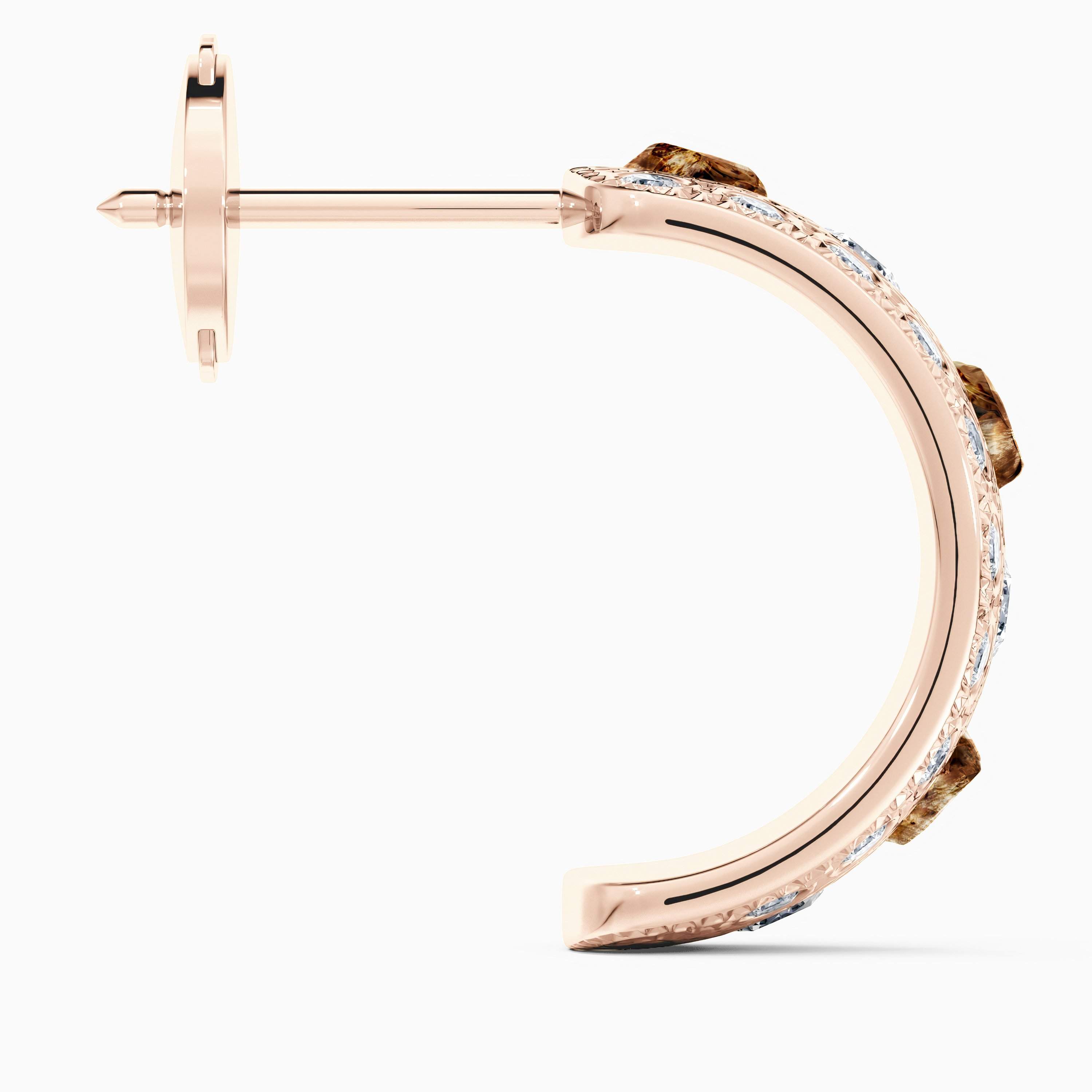 Talisman small hoop earrings in rose gold Talisman small hoop earrings in rose gold, image 4