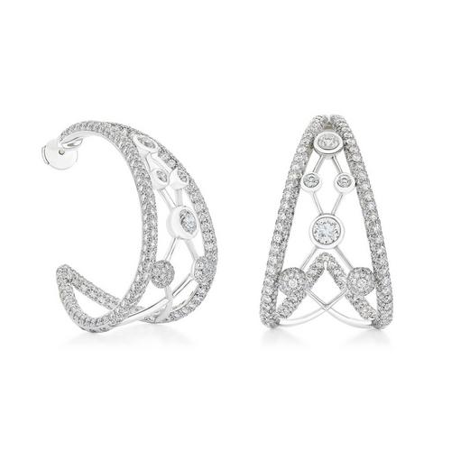 Diamond shaped 2025 earrings hoops