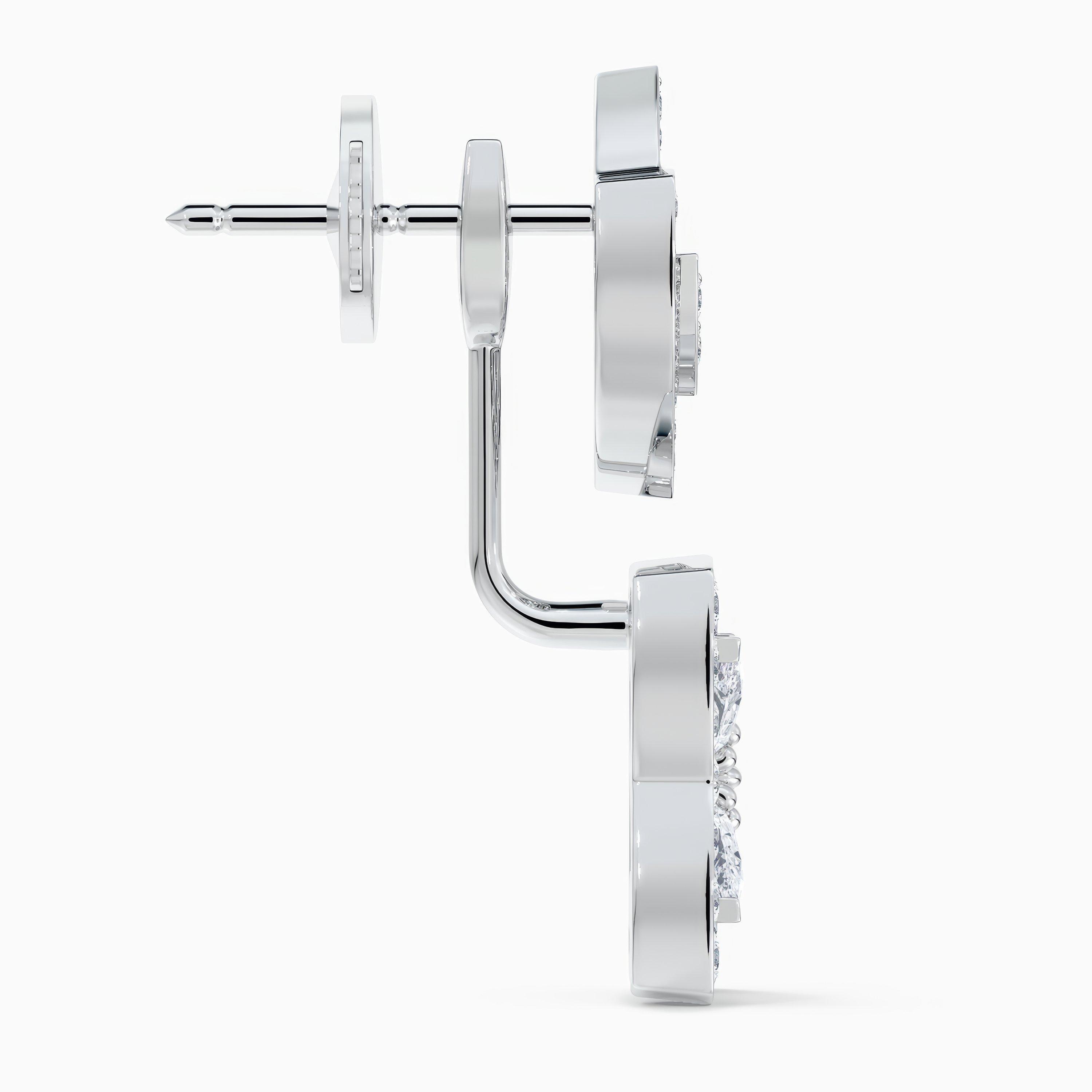 Boucles D&rsquo;Oreilles Enchanted Lotus en Or Blanc, image 4