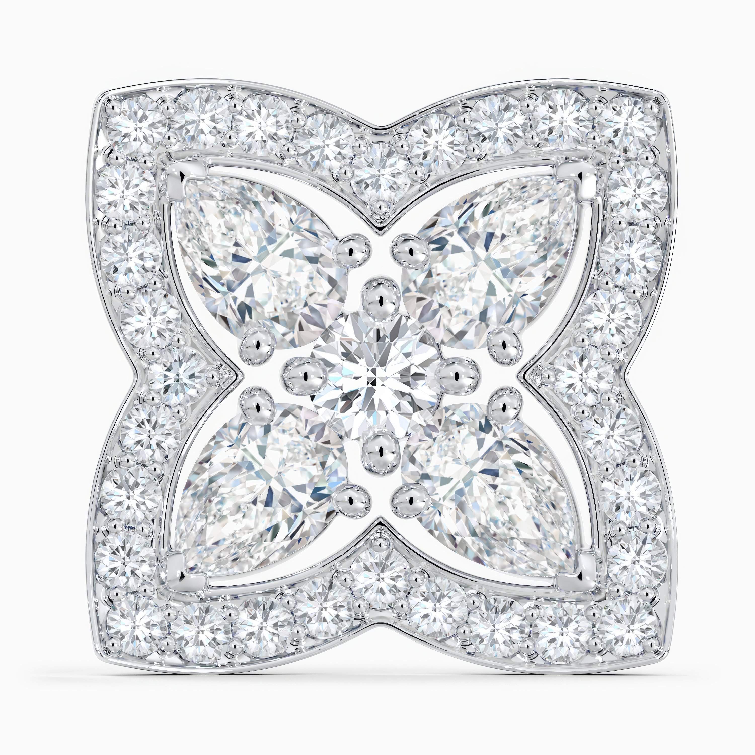 Enchanted Lotus stud earrings in white gold Enchanted Lotus stud earrings in white gold, image 2