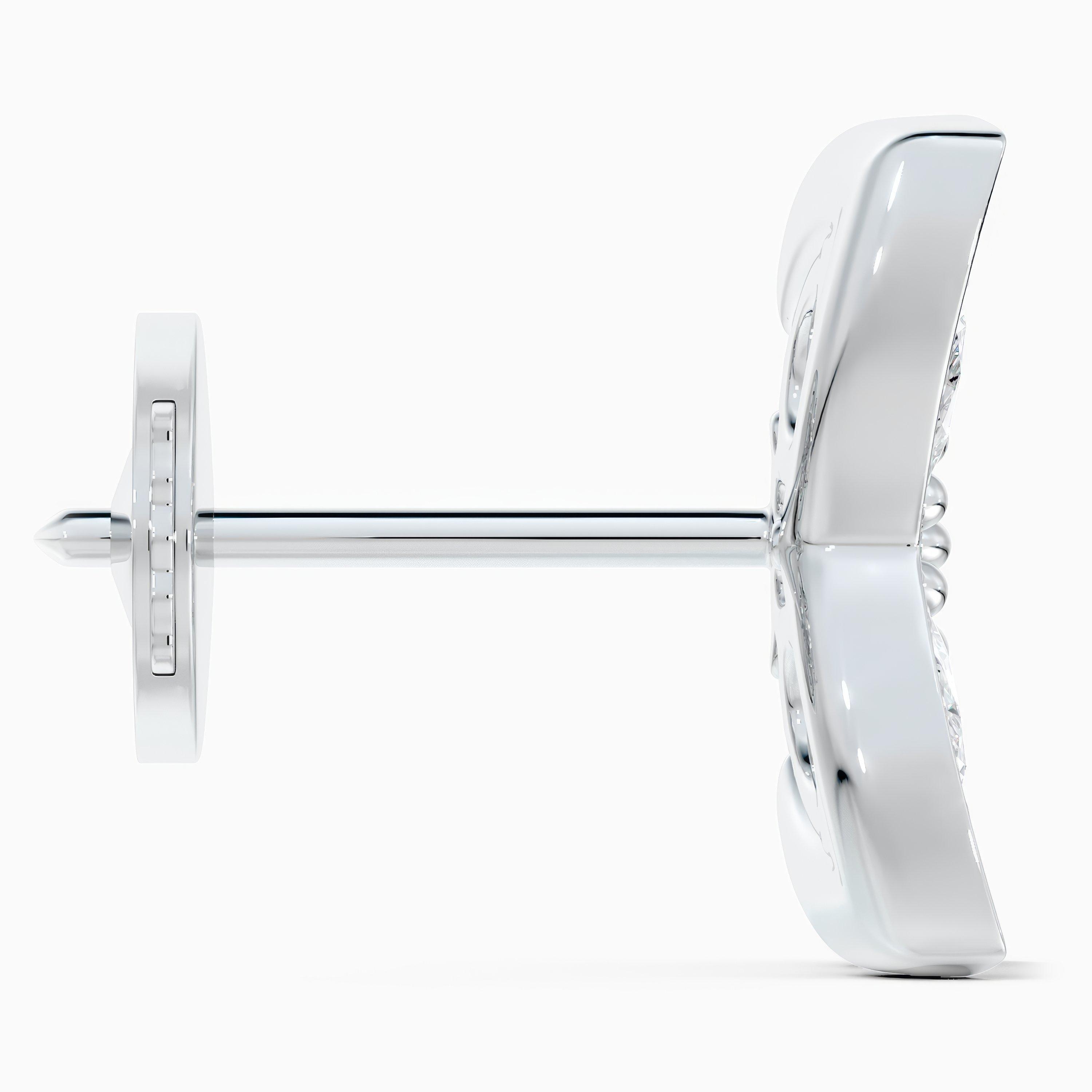 Puces d&rsquo;oreilles Enchanted Lotus en or blanc, image 3