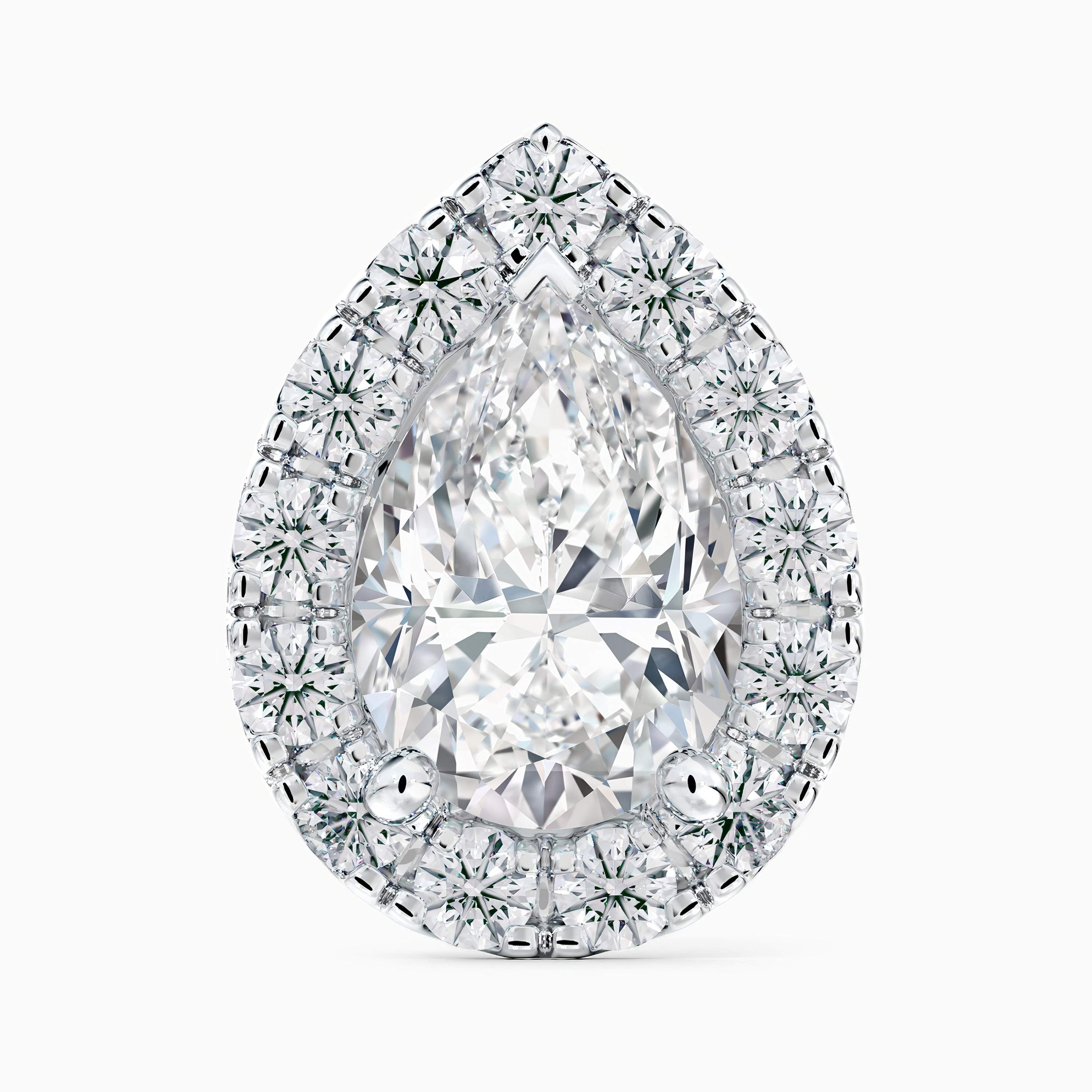 Aura pear-shaped diamond stud earrings Aura pear-shaped diamond stud earrings, image 2