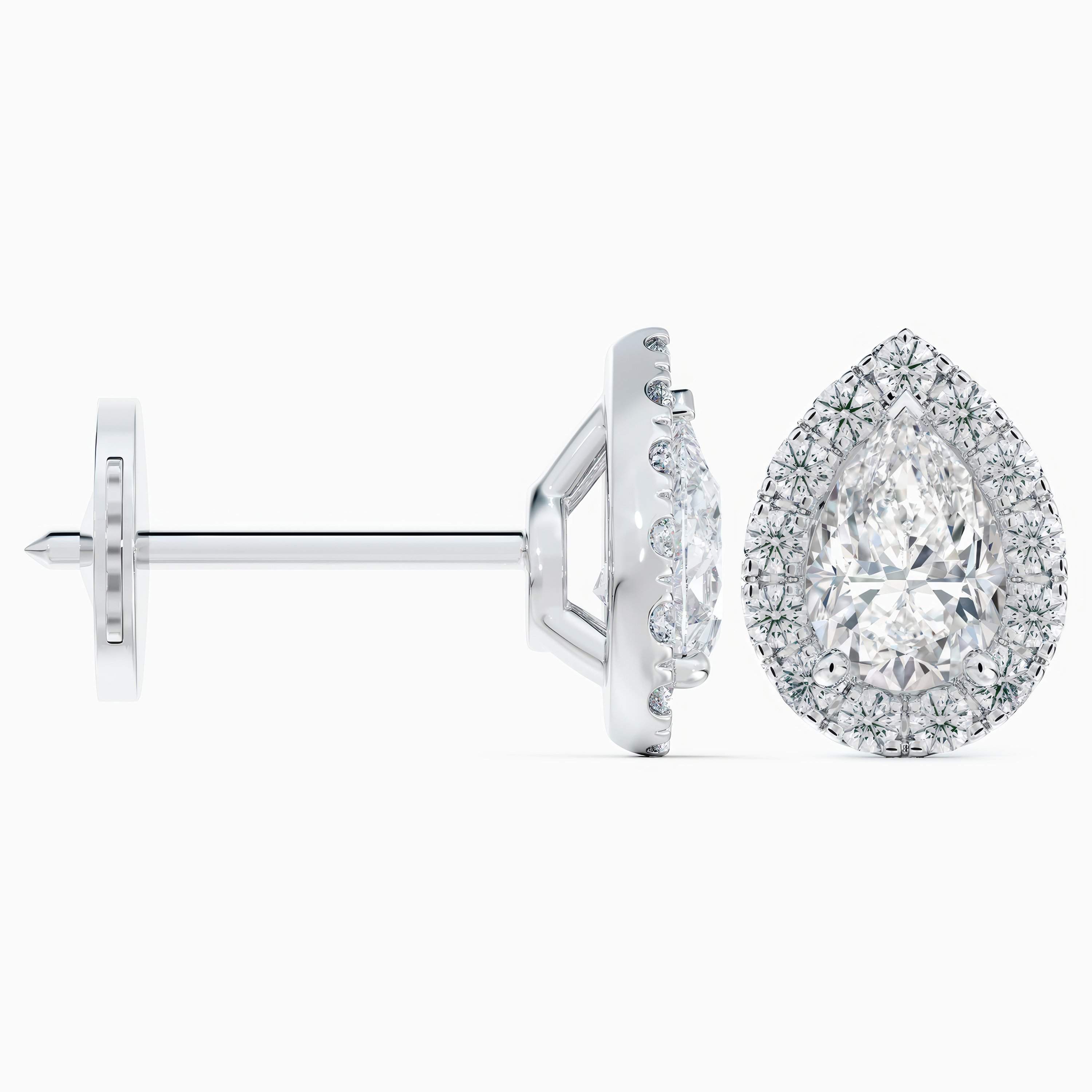 Aura pear-shaped diamond stud earrings Aura pear-shaped diamond stud earrings, image 4