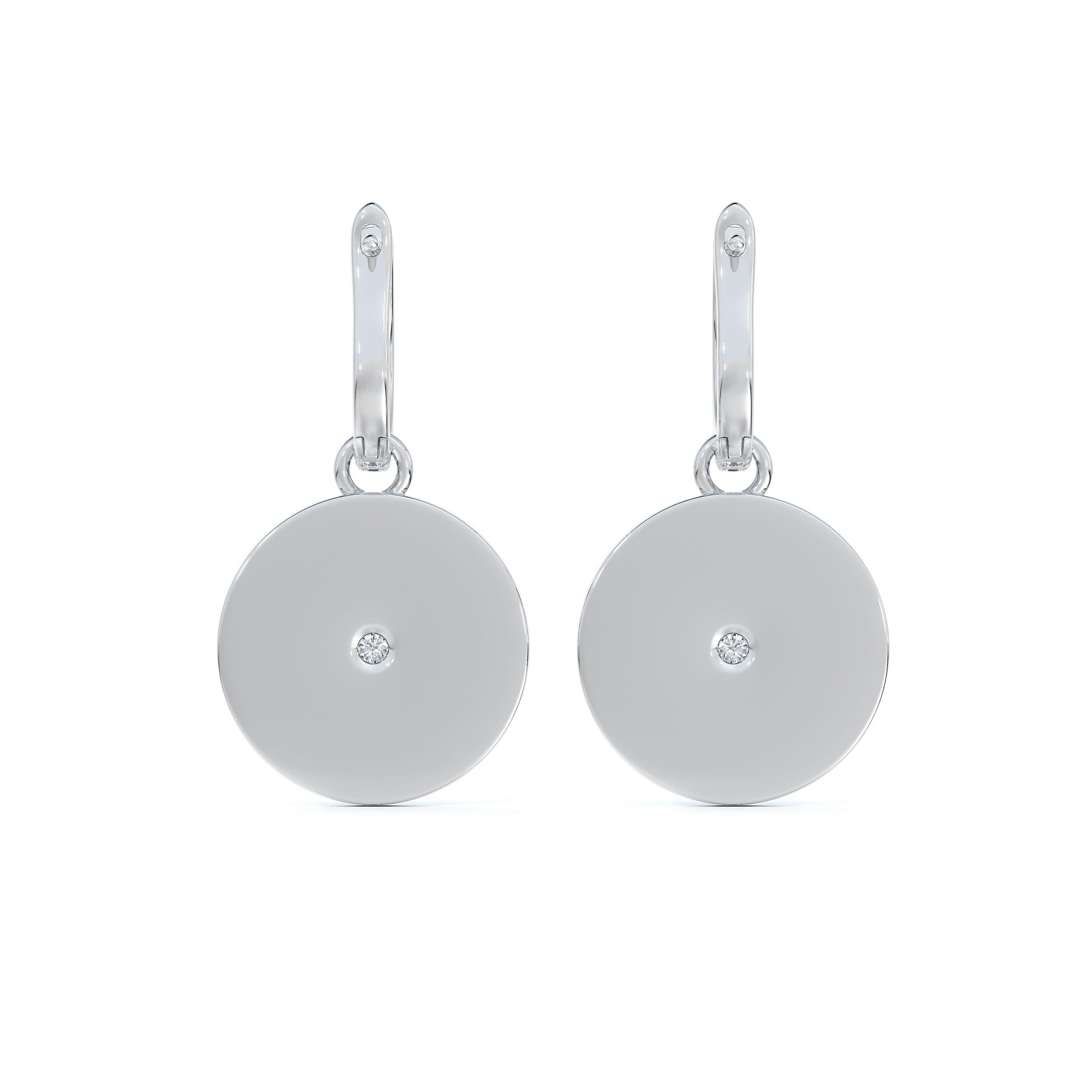 Enchanted Lotus 藍色琺瑯白金耳環, image 2