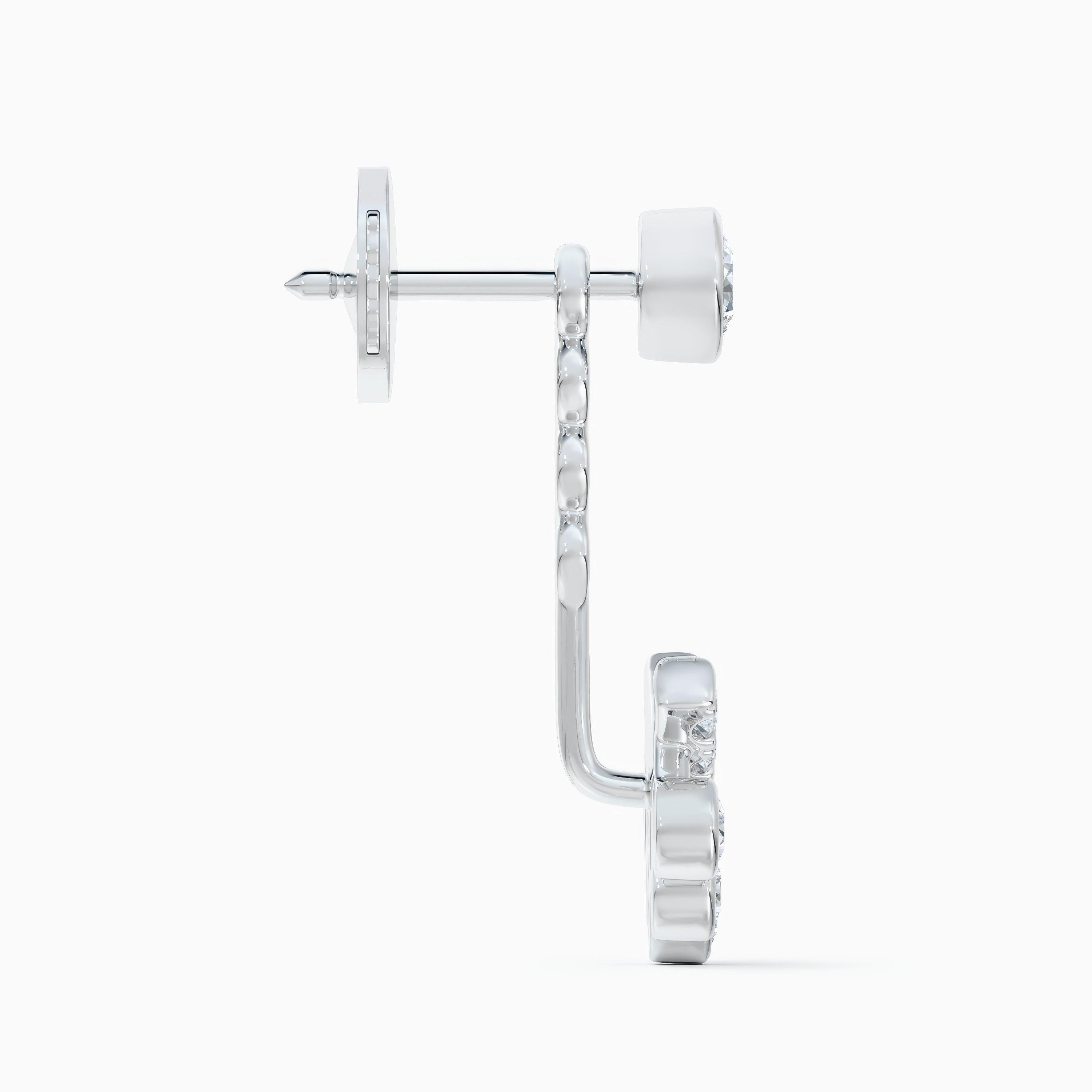 Dewdrop Jacket Earrings in white gold, image 4