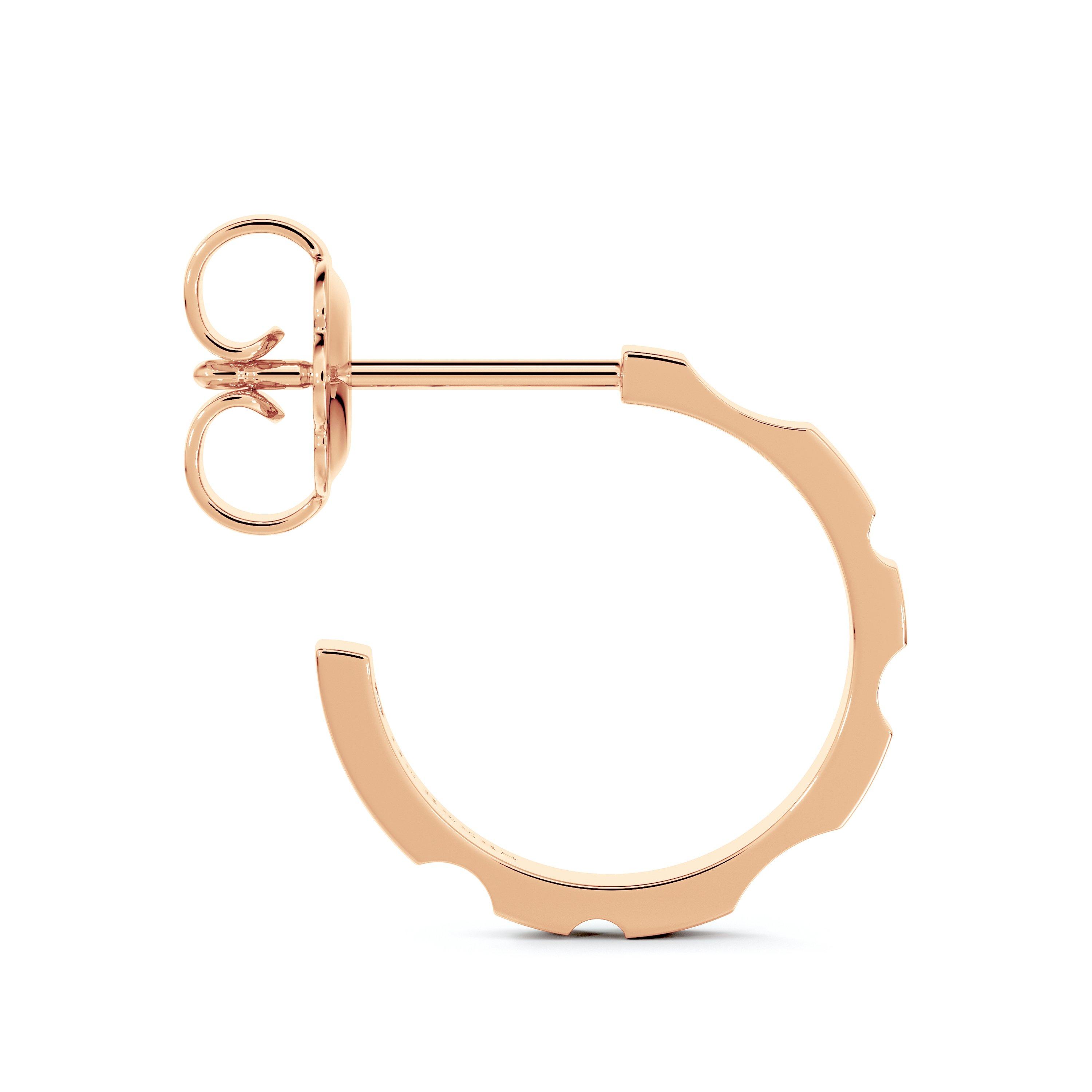 De Beers RVL Hoop 玫瑰金耳環, image 2