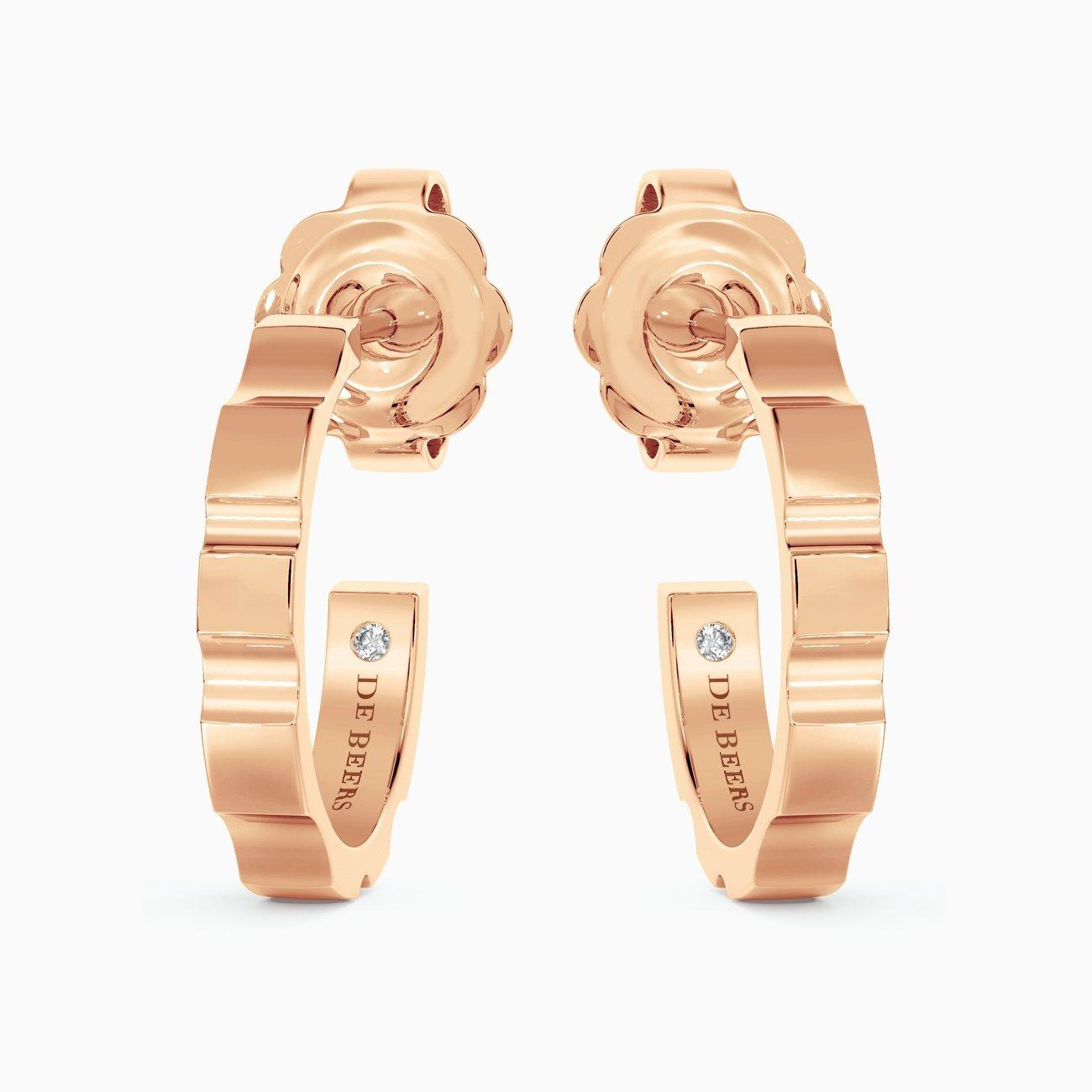 De Beers RVL Hoop 玫瑰金耳環, image 2