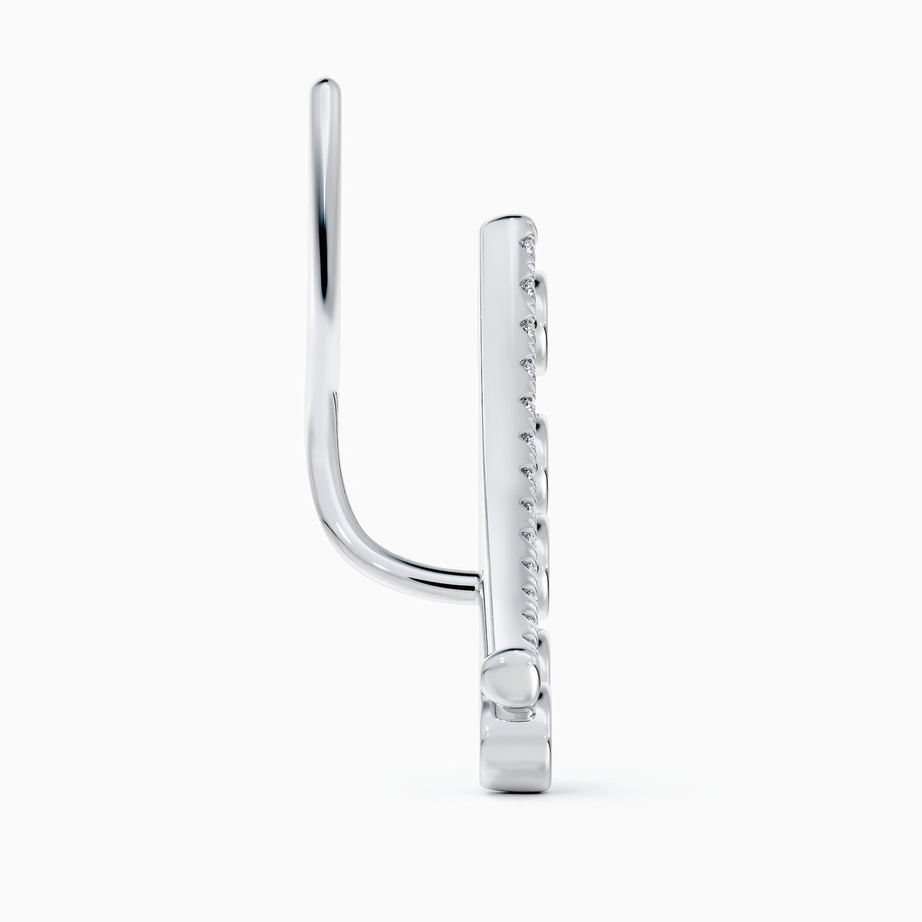 Dewdrop Climber Earrings in White Gold Dewdrop Climber Earrings in White Gold, image 4