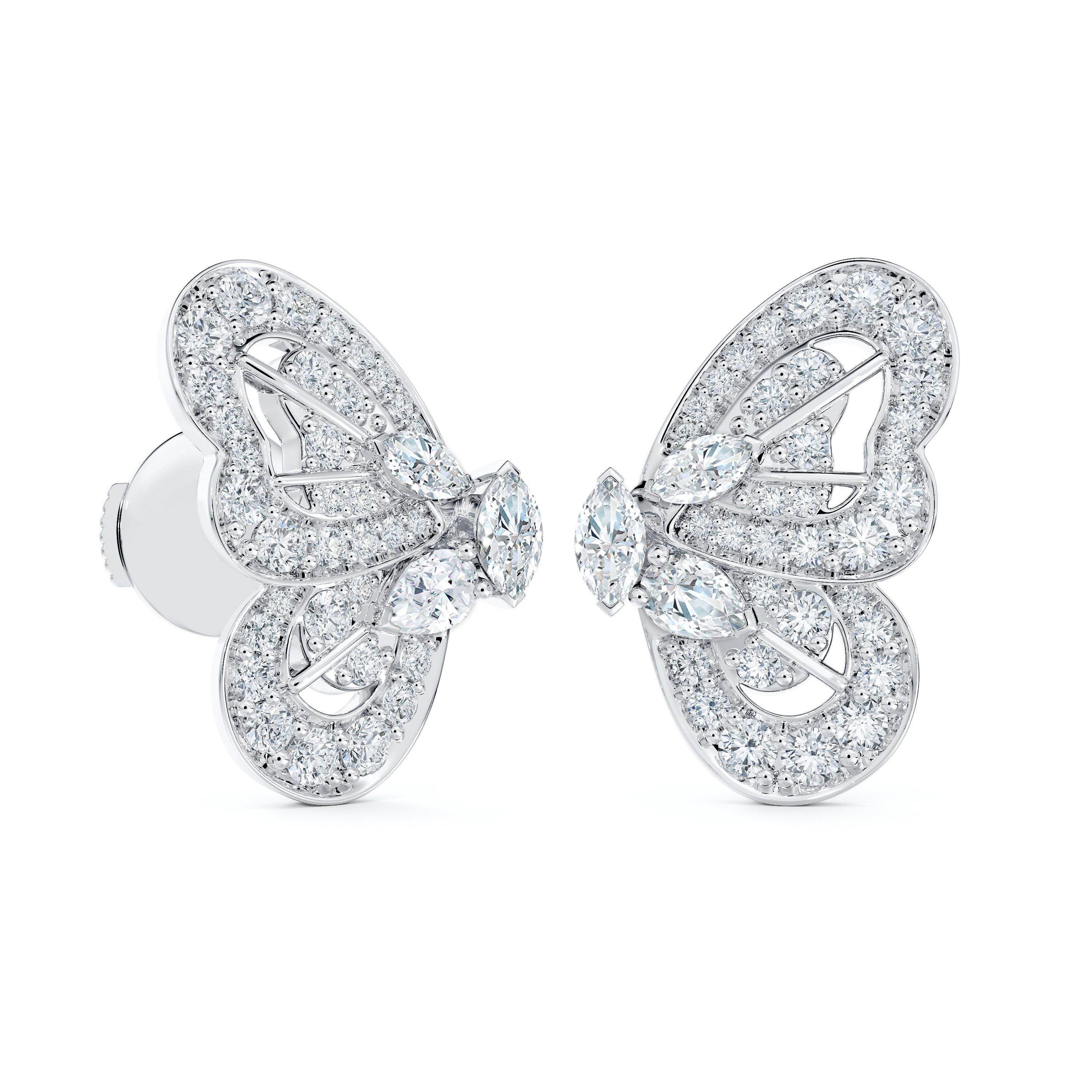 Portraits of Nature Butterfly 白金鉆石耳環, image 2