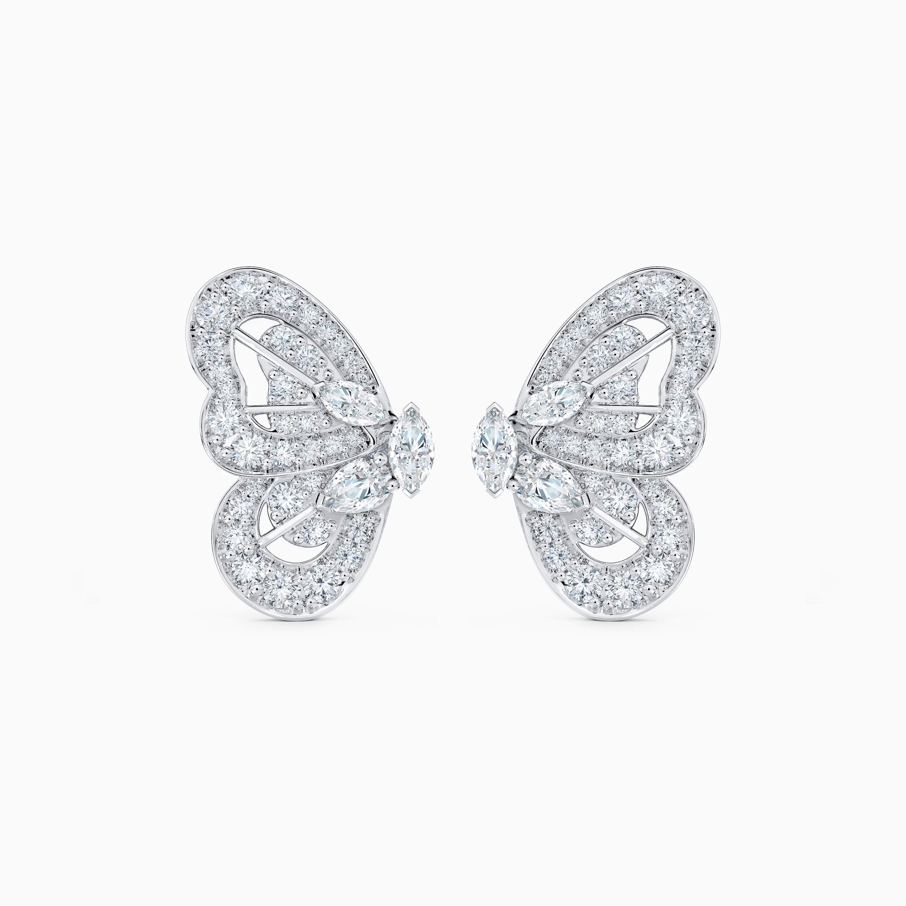Portraits of Nature Butterfly Earrings in White Gold Portraits of Nature Butterfly Earrings in White Gold, image 1