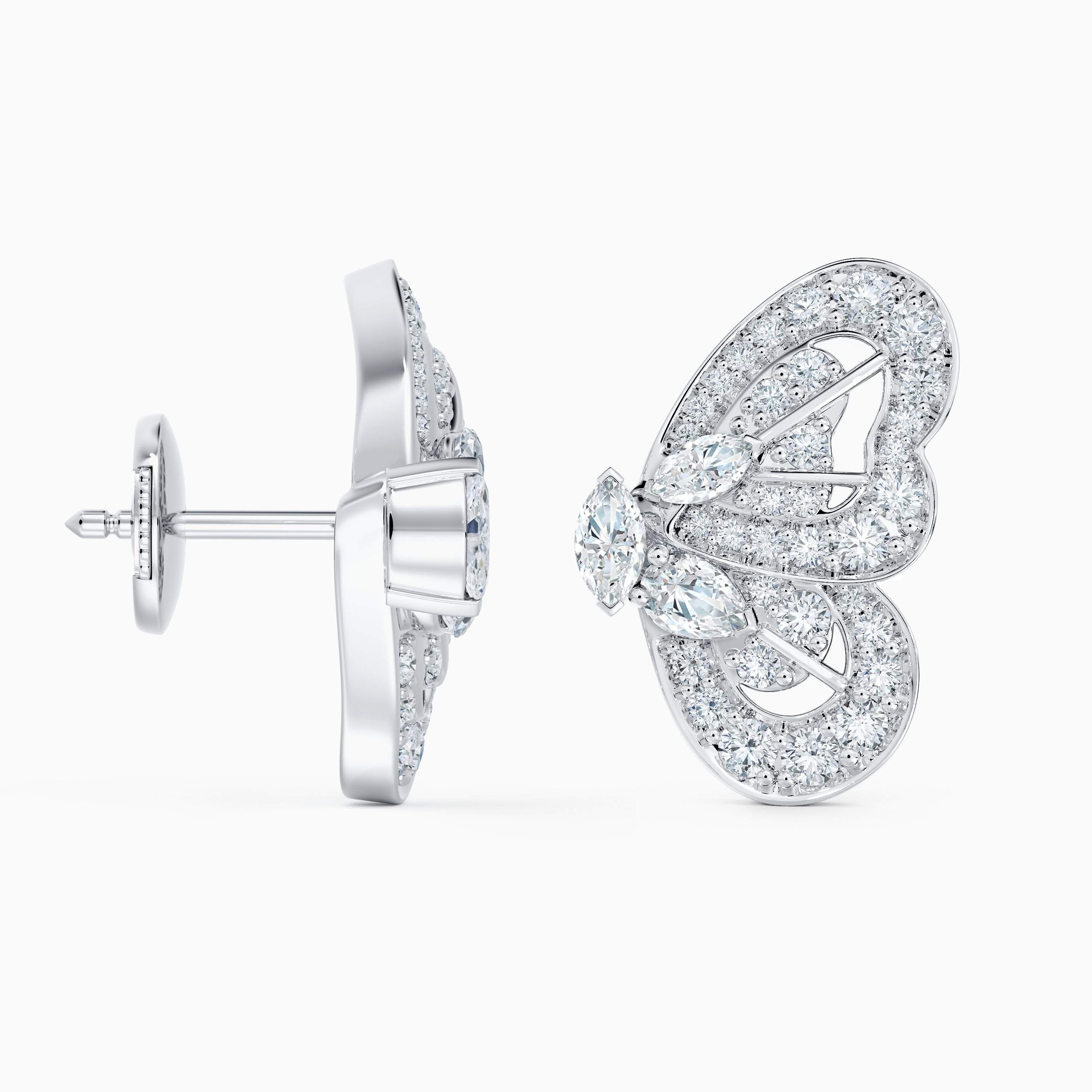 Portraits of Nature Butterfly Earrings in White Gold Portraits of Nature Butterfly Earrings in White Gold, image 5