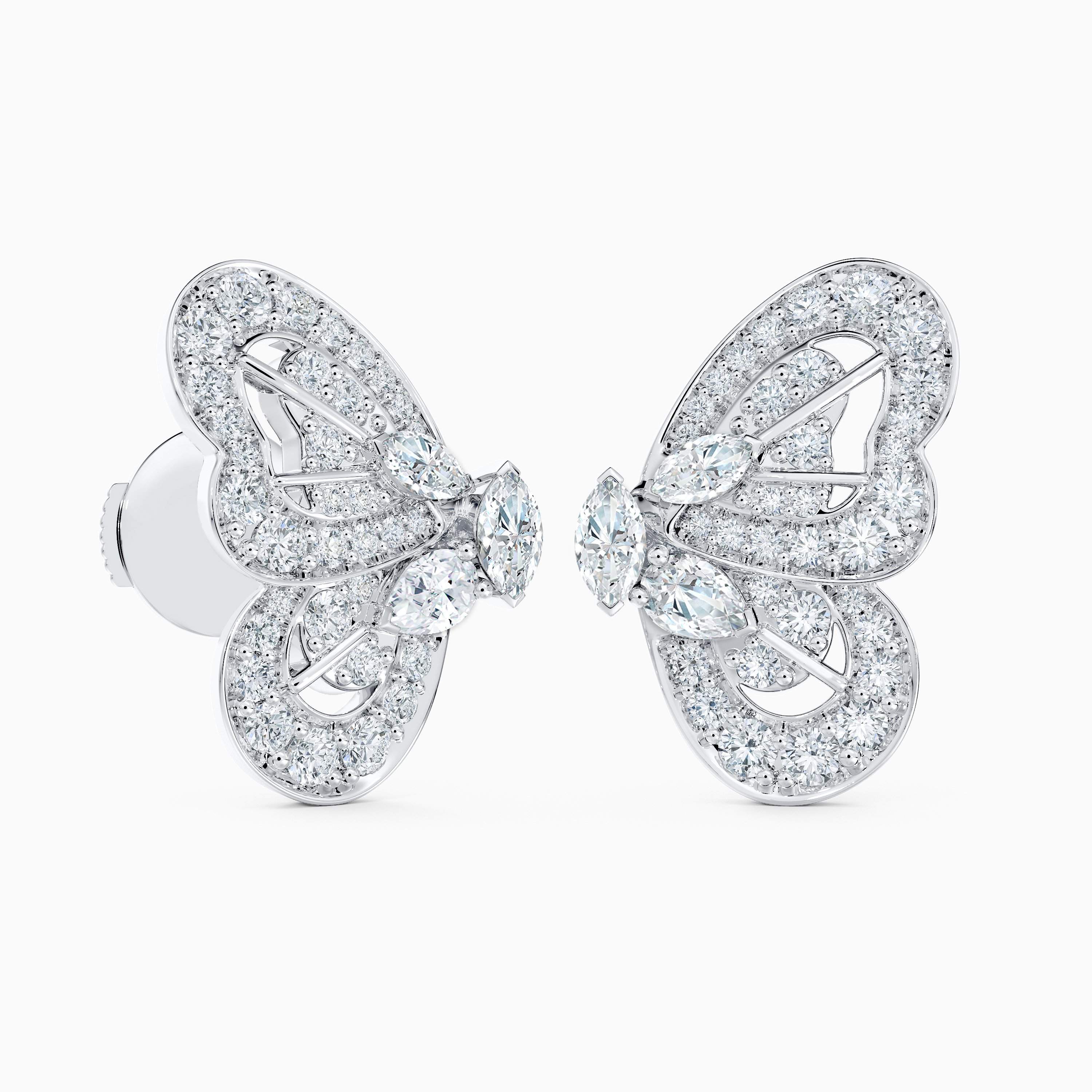 Portraits of Nature Butterfly Earrings in White Gold Portraits of Nature Butterfly Earrings in White Gold, image 2