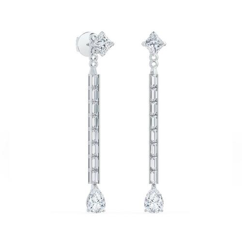 Linear shop diamond earrings