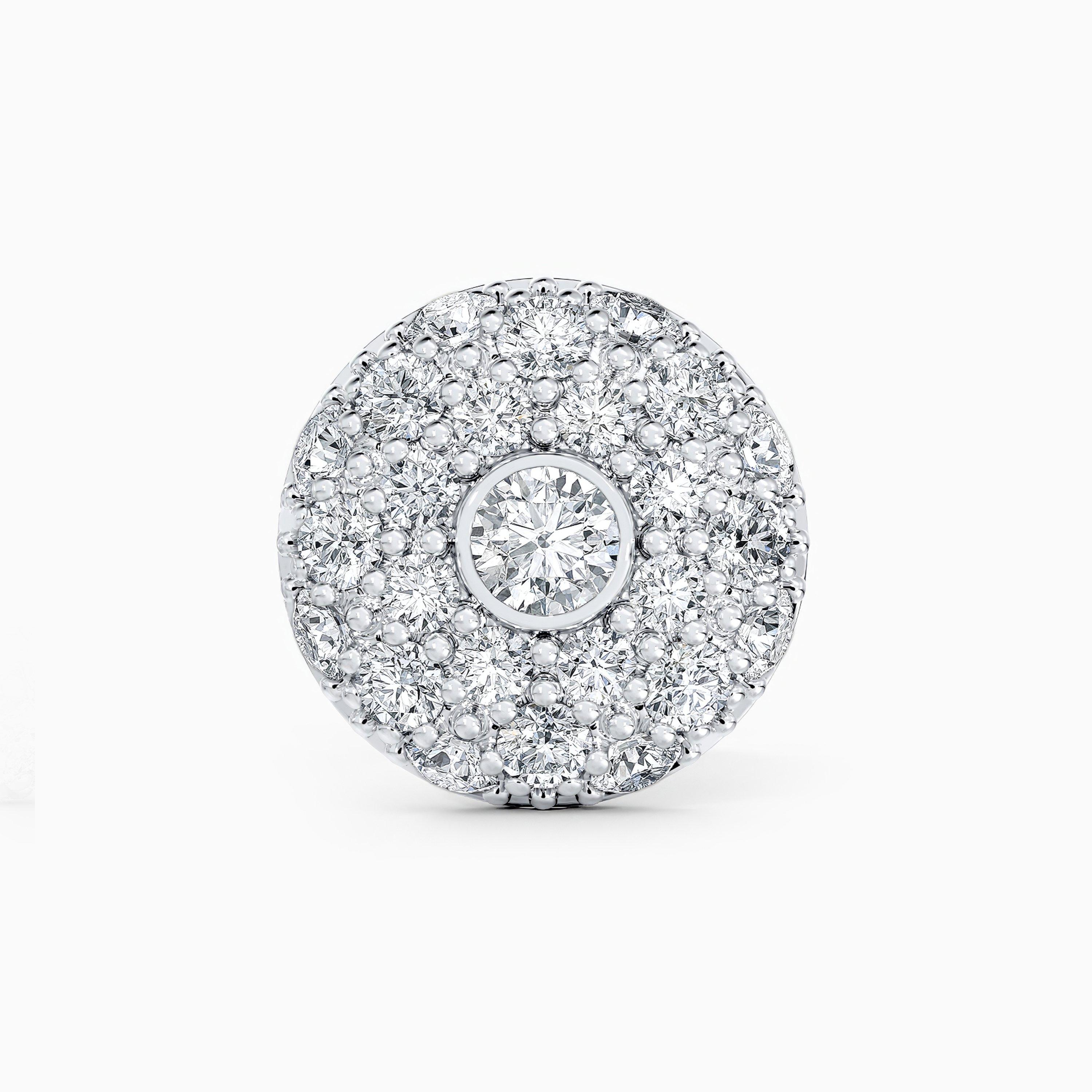 Classic Design Diamond Stud Earrings in White Gold, image 2