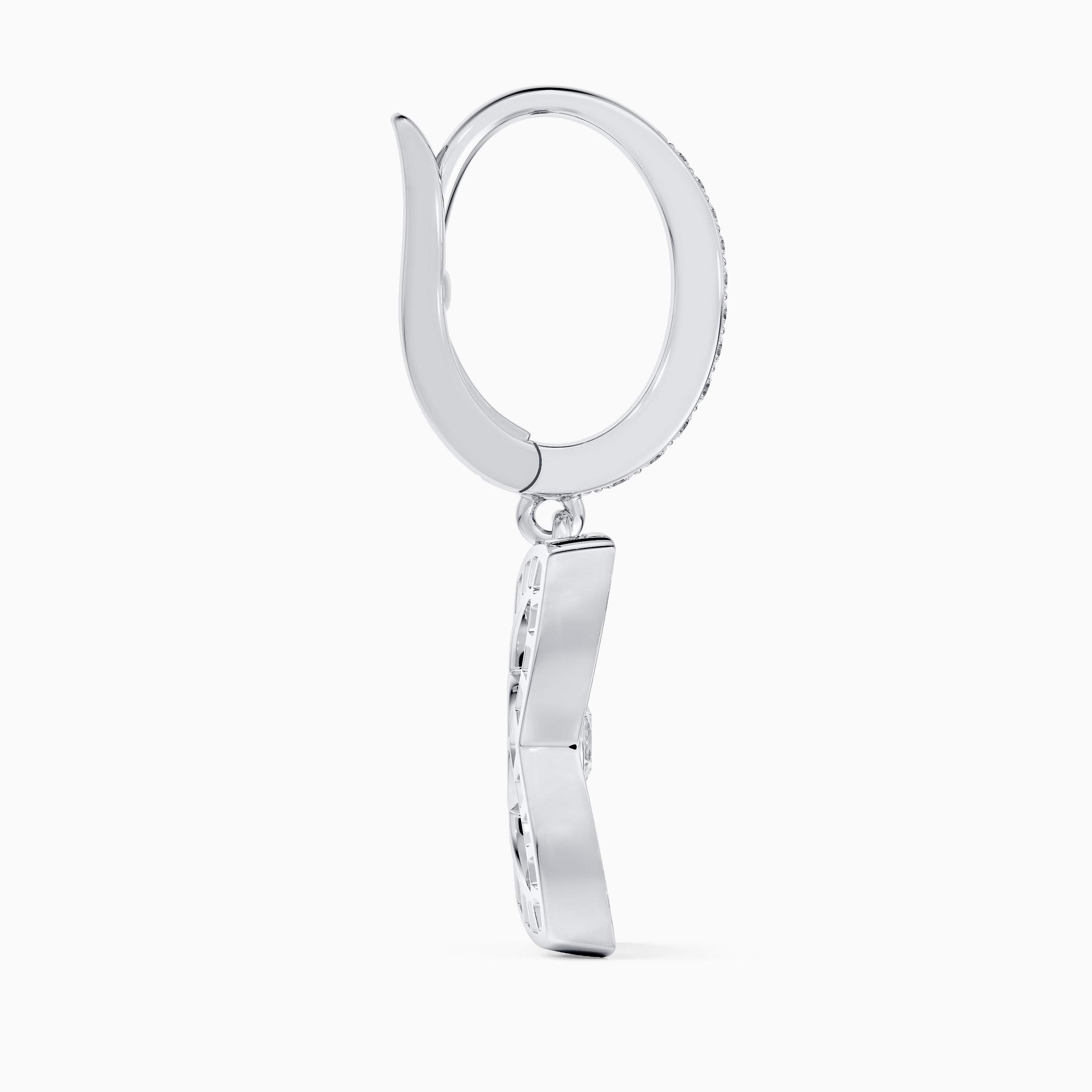 Enchanted Lotus Bloom Sleeper Earrings in white gold Enchanted Lotus Bloom Sleeper Earrings in white gold, image 3