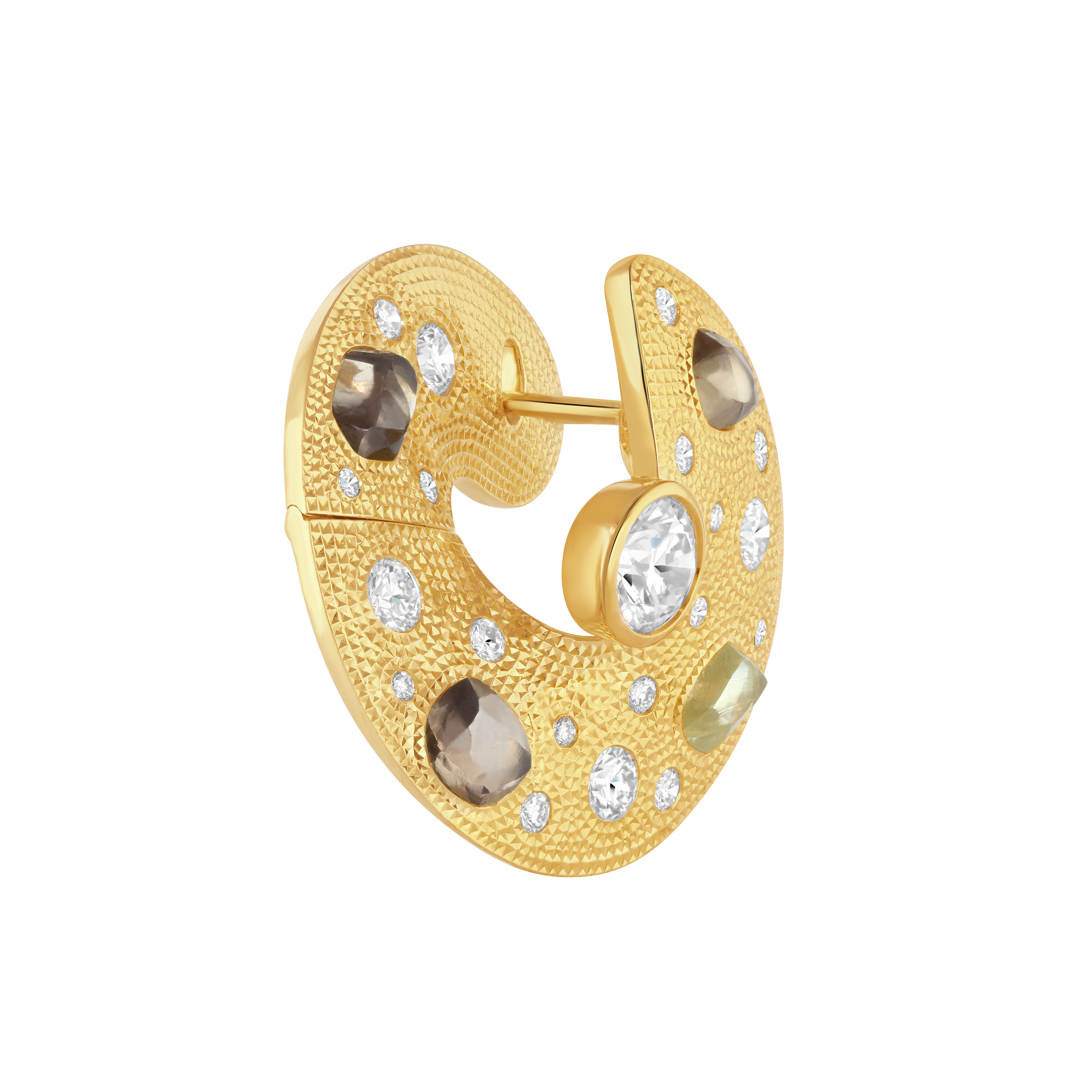 Talisman yellow gold diamond earrings, image 1