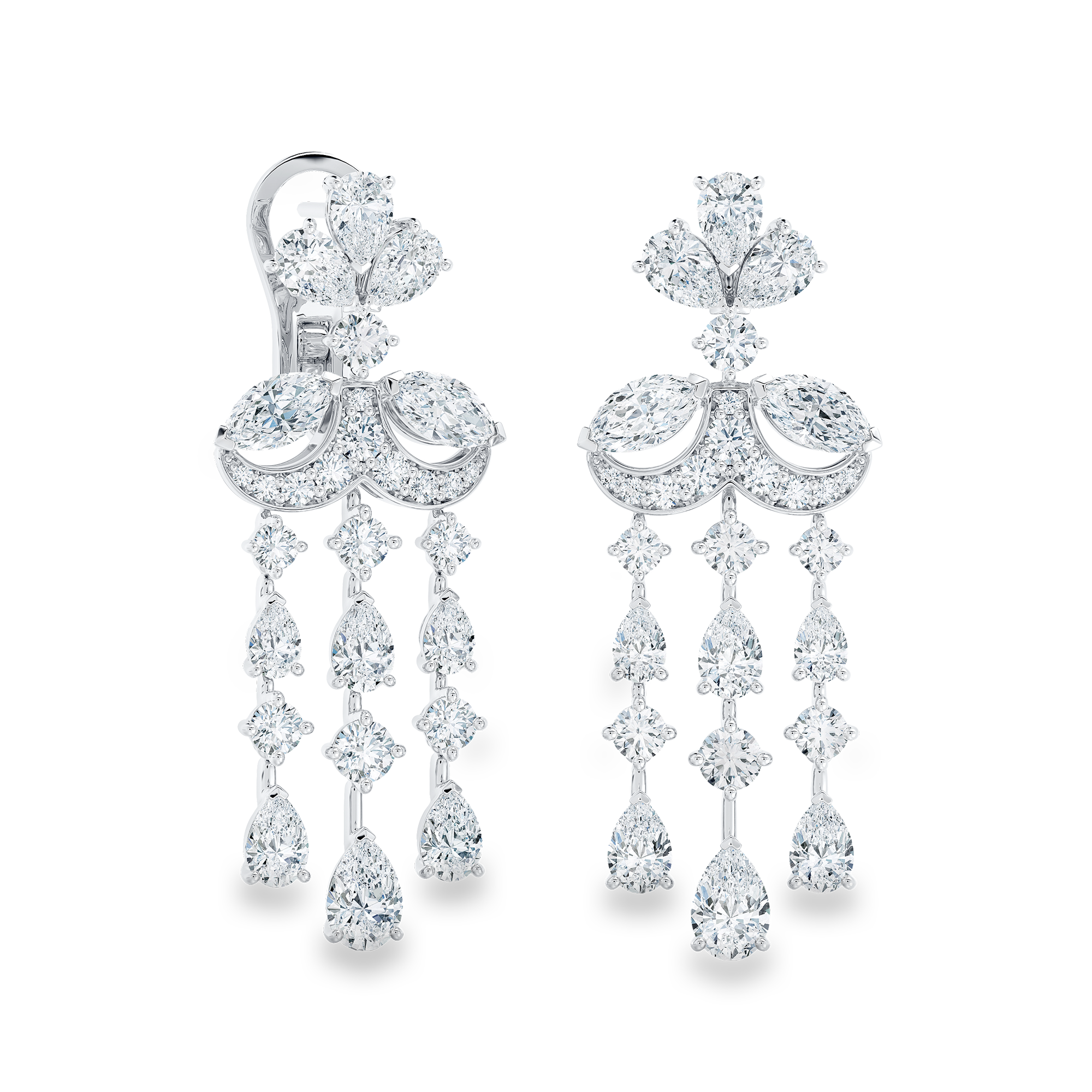 Ellesmere Treasure Earrings in white gold
