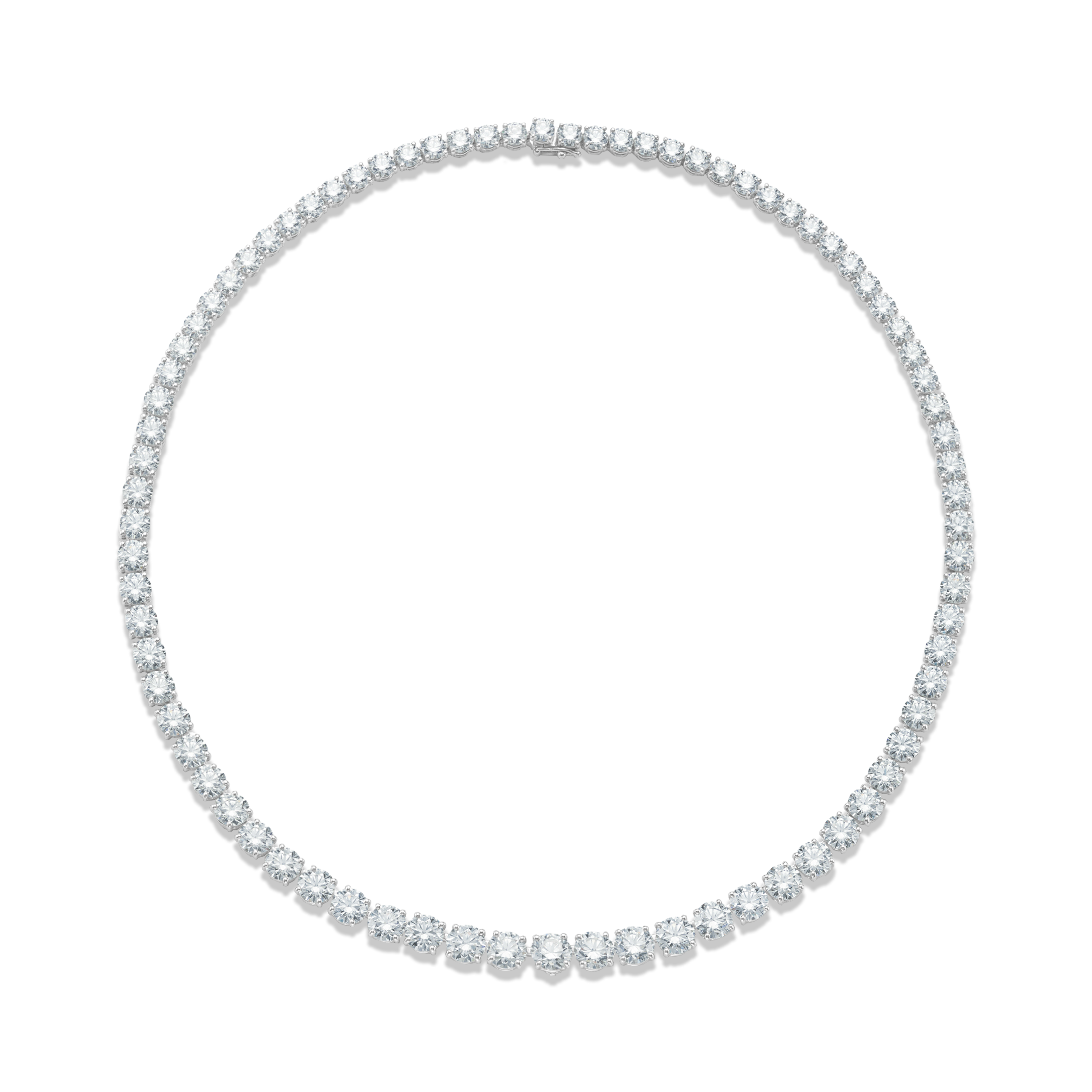 DB CLASSIC ETERNITY LINE 高級珠寶鉑金漸變圓形鑽石項鍊, image 1