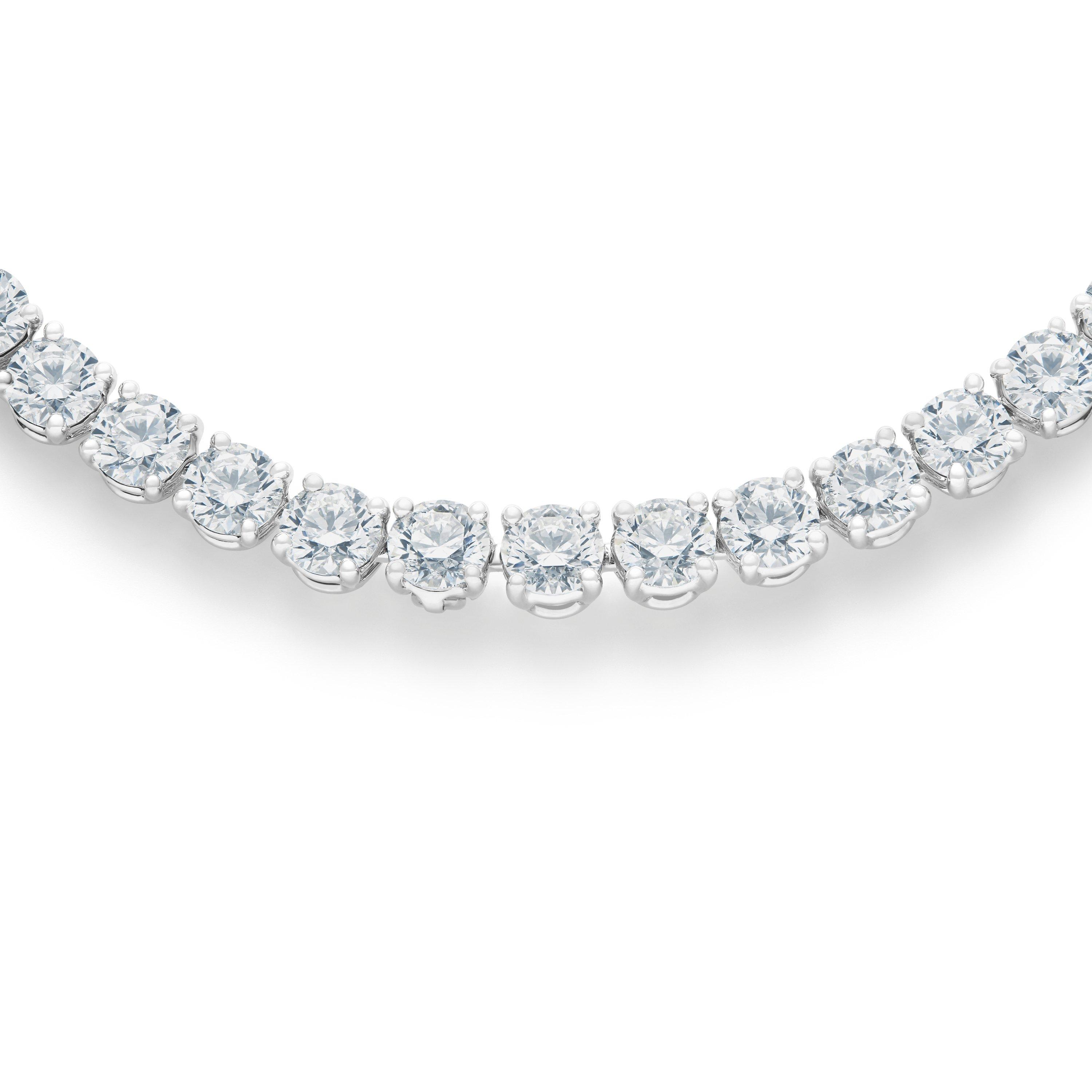 DB CLASSIC GRADUATED ETERNITY LINE ROUND BRILLIANT DIAMOND NECKLACE