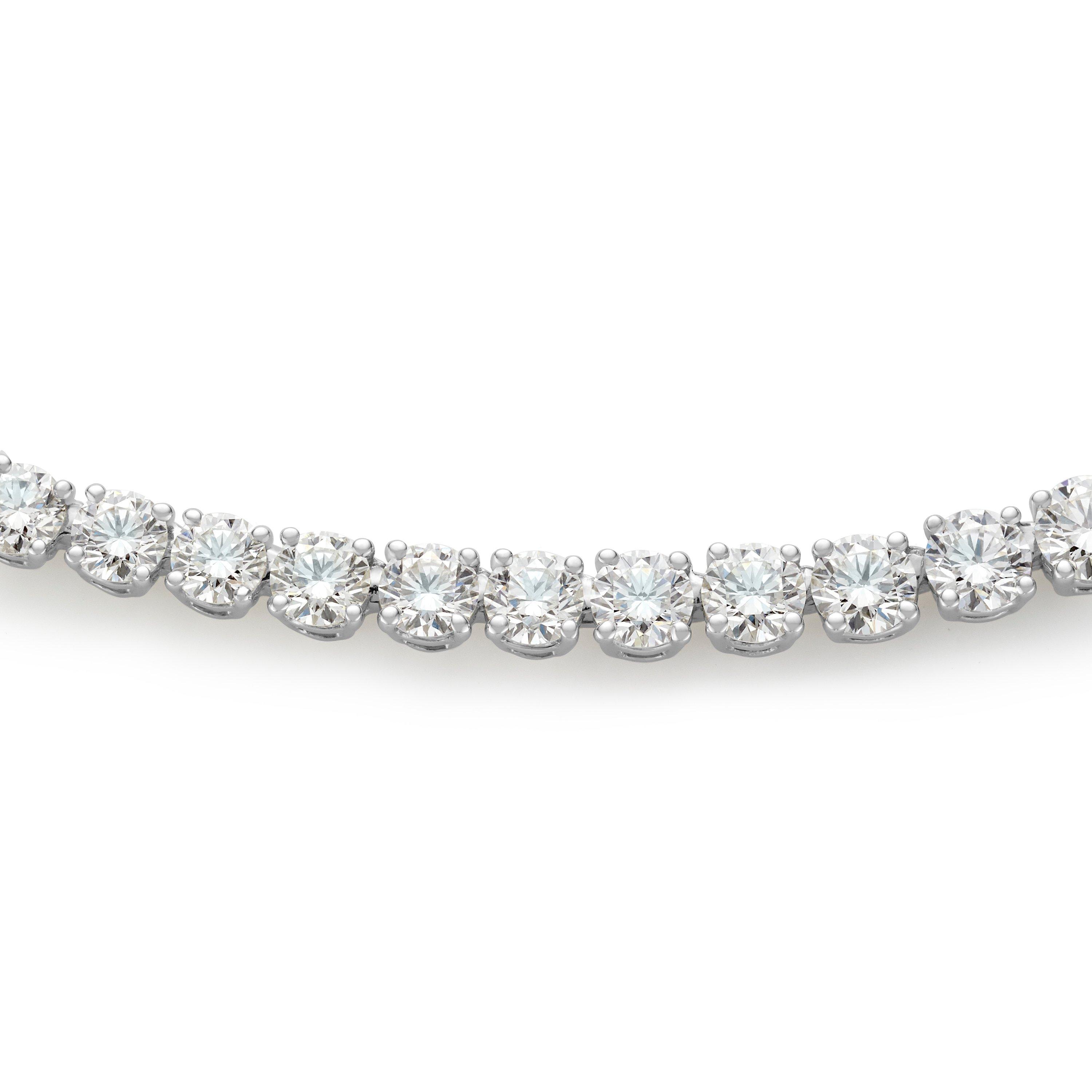 DB CLASSIC GRADUATED ETERNITY LINE ROUND BRILLIANT DIAMOND NECKLACE