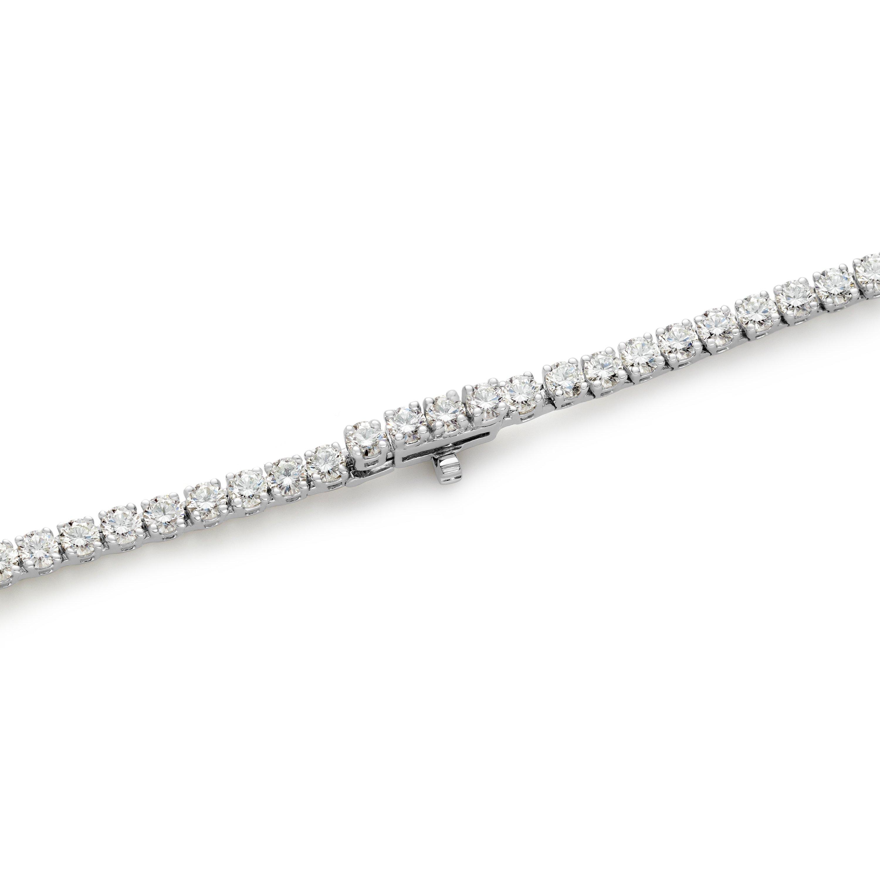 DB CLASSIC ETERNITY LINE 白金漸變圓形明亮式切割鉆石項鏈, image 3