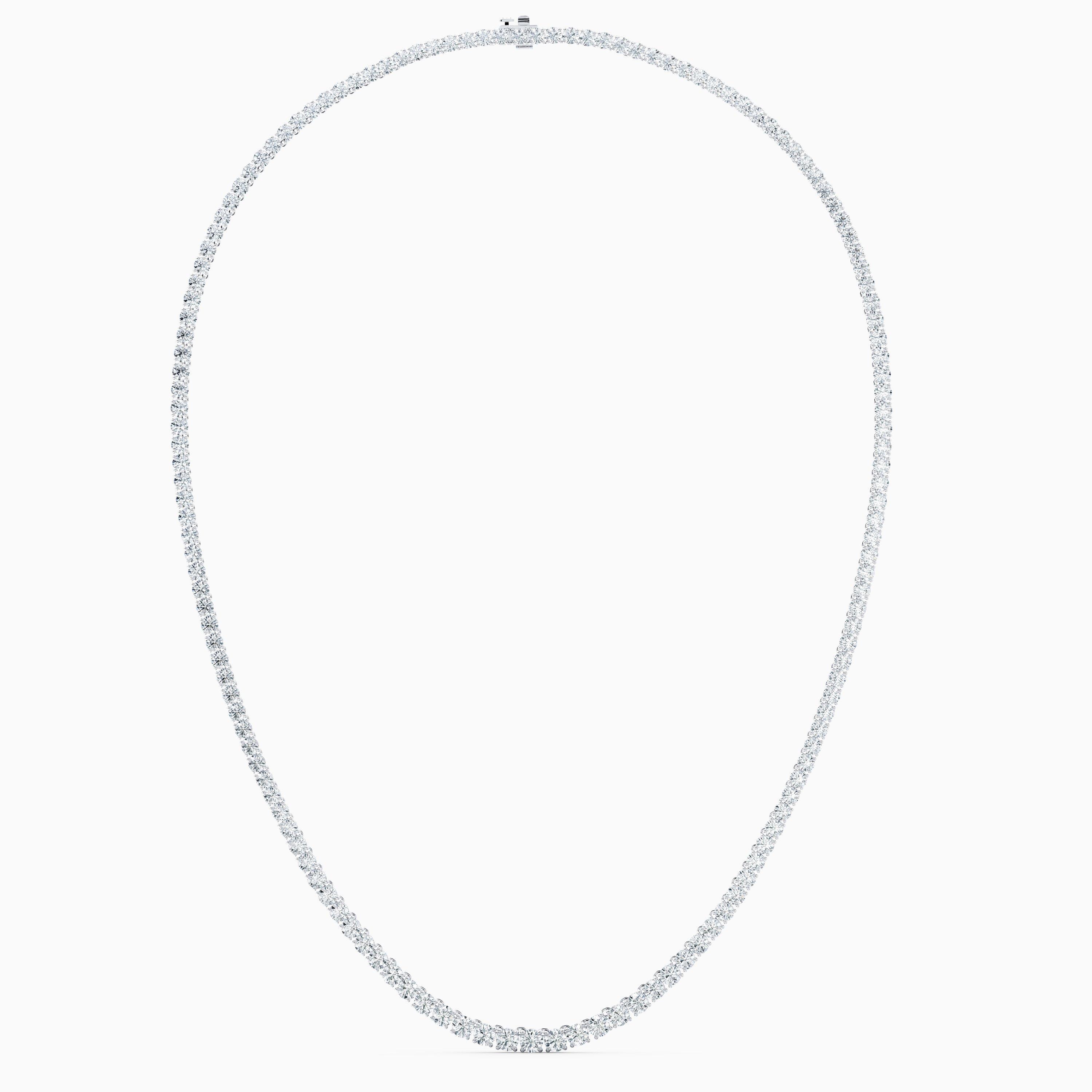 DB Classic Eternity Line Round Brilliant Diamond Necklace, image 1