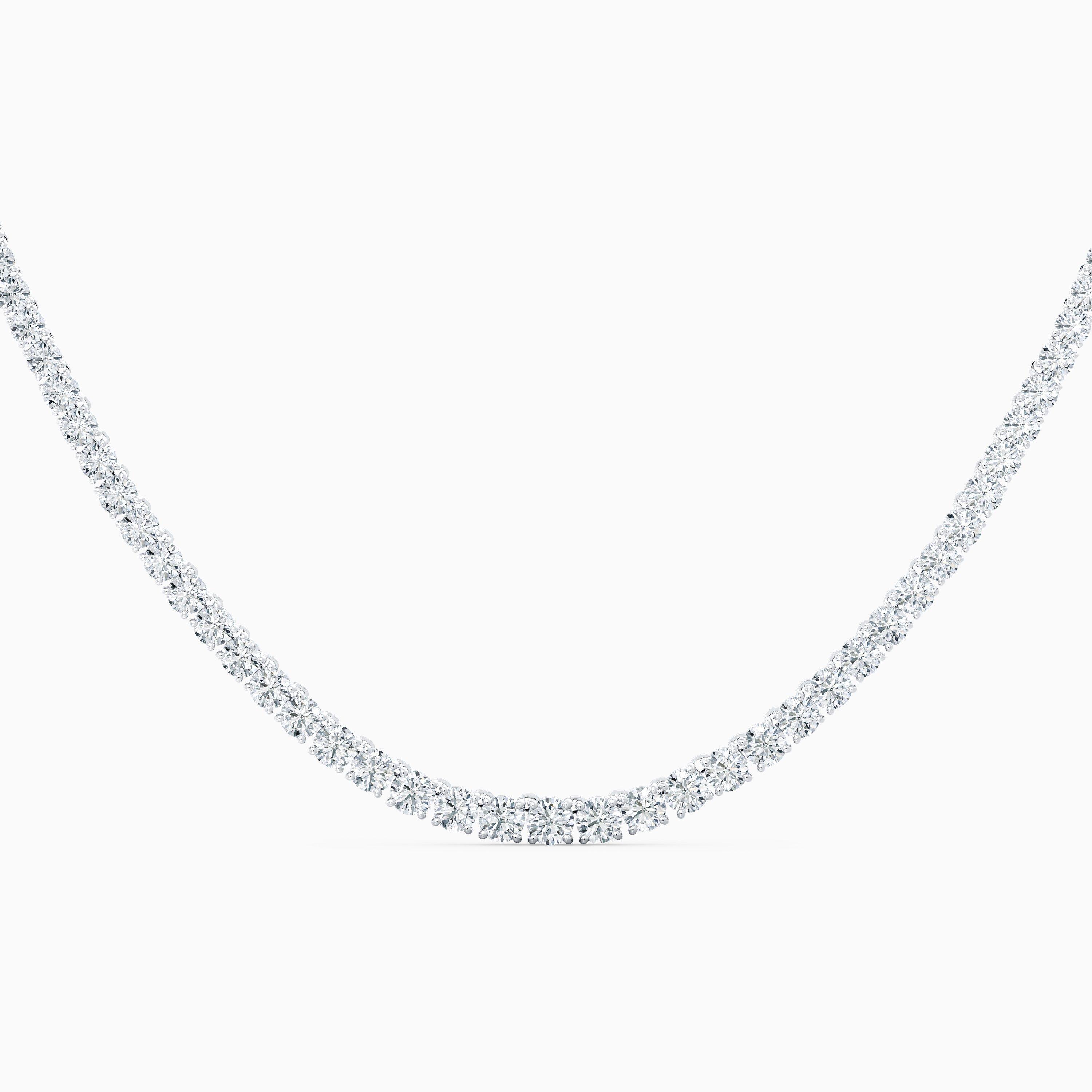 DB Classic Eternity Line Round Brilliant Diamond Necklace, image 2