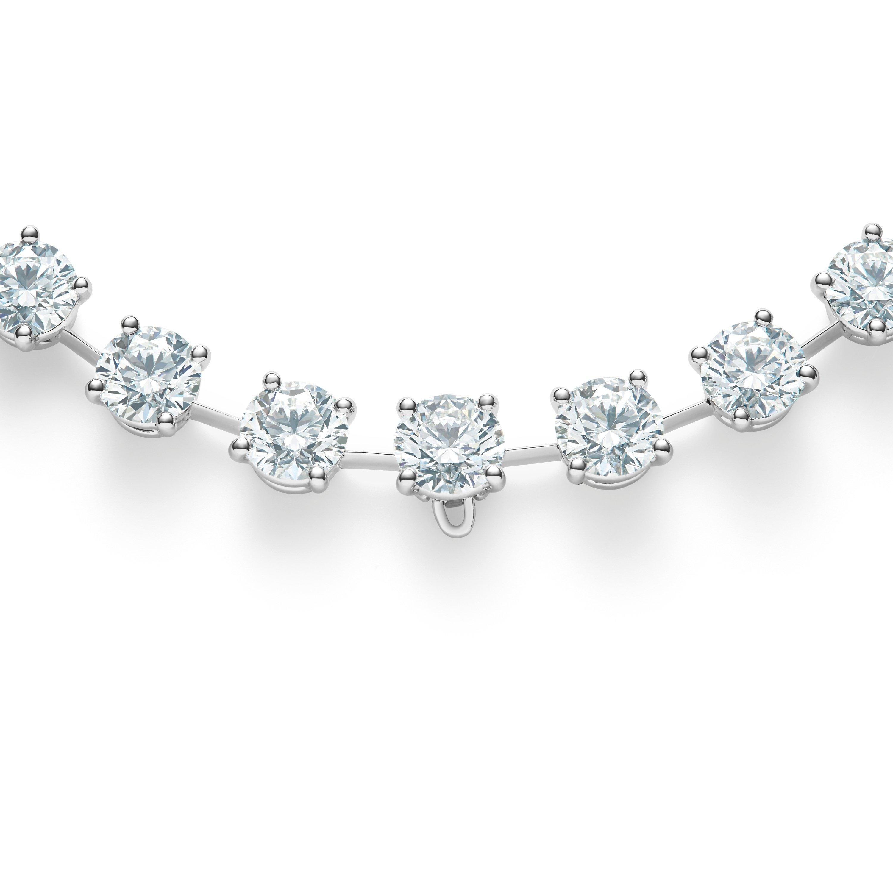 DB Classic Drops of Light Graduated Round Brillant Diamond Necklace, image 1