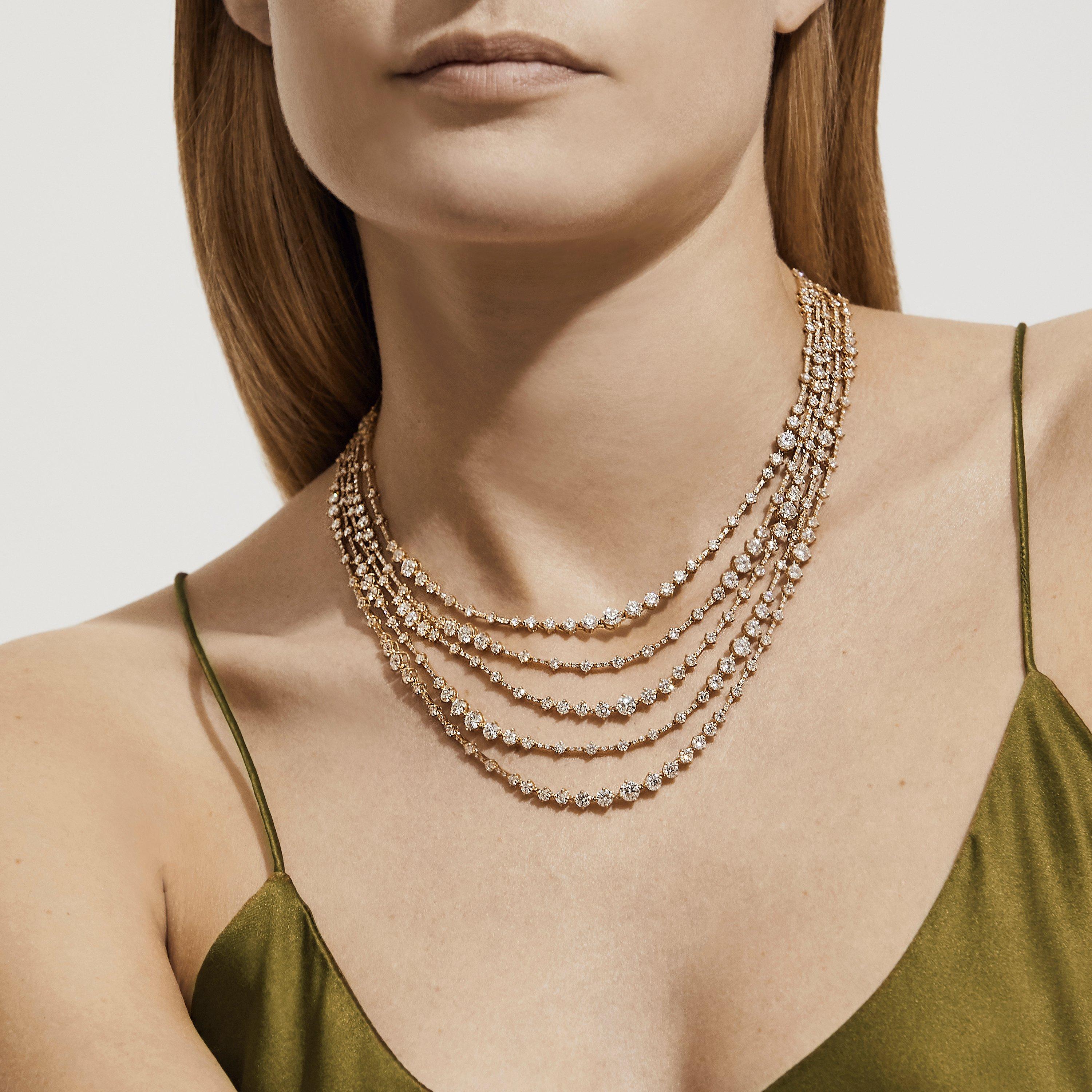 Collier Arpeggia Cinq Rangs en Or Rose, image 2